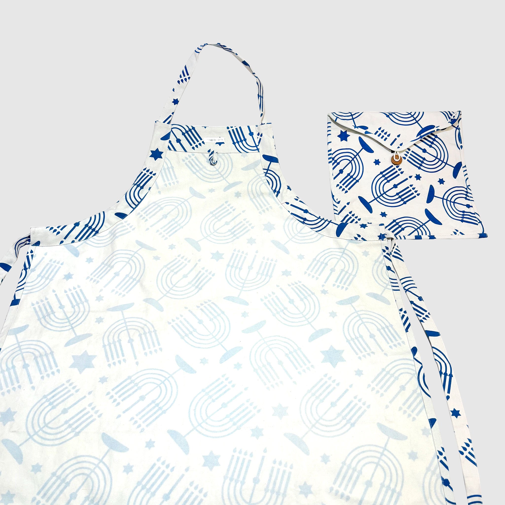 Adult Blue Hanukkah Apron