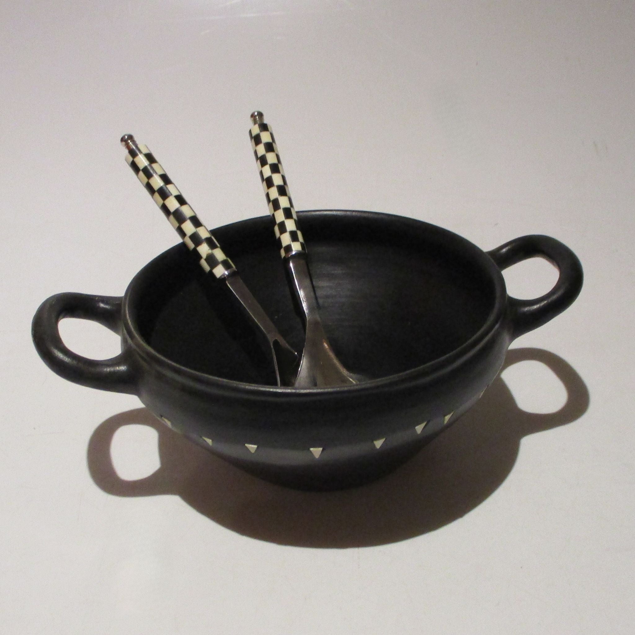 Chic Checker 2-Piece Salad Server Set
