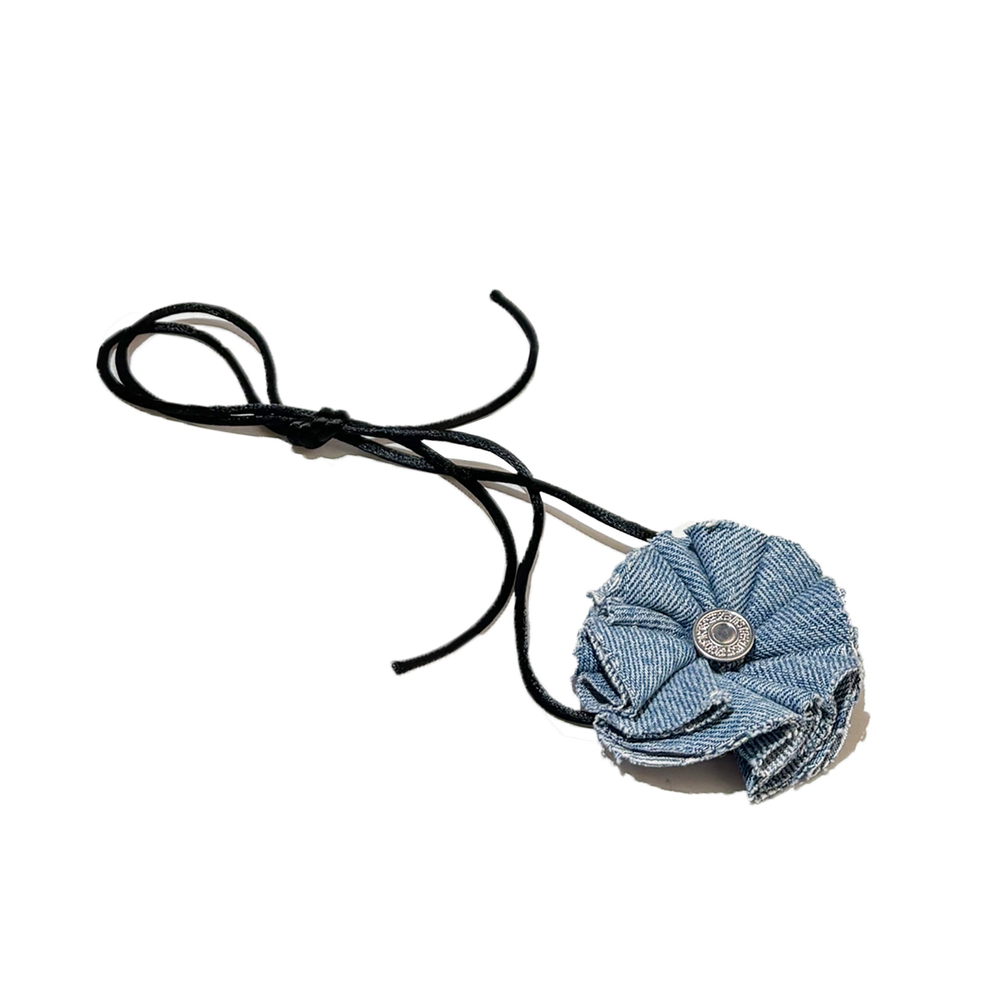 Denim Wine Bag & Hair Tie/Choker