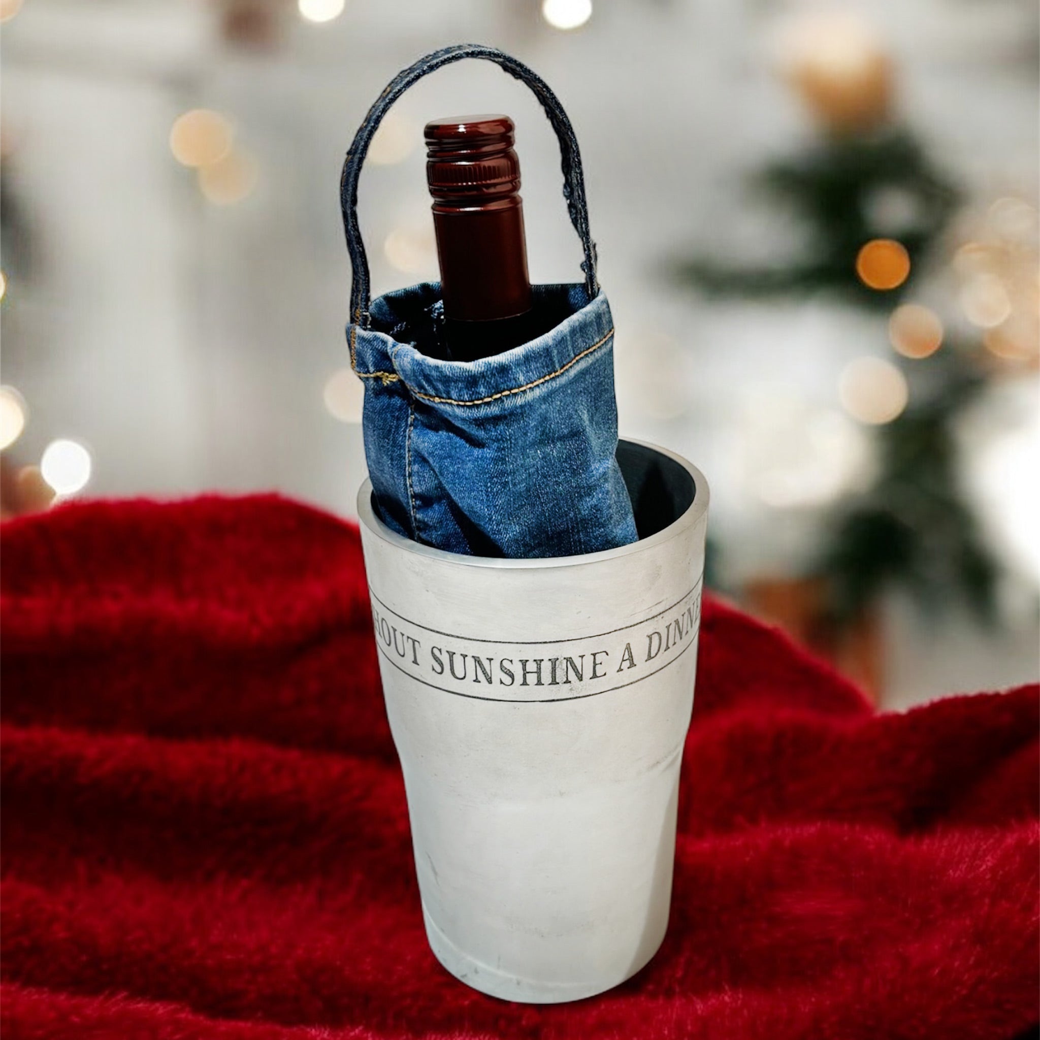 Denim Wine Bag & Wine Cooler