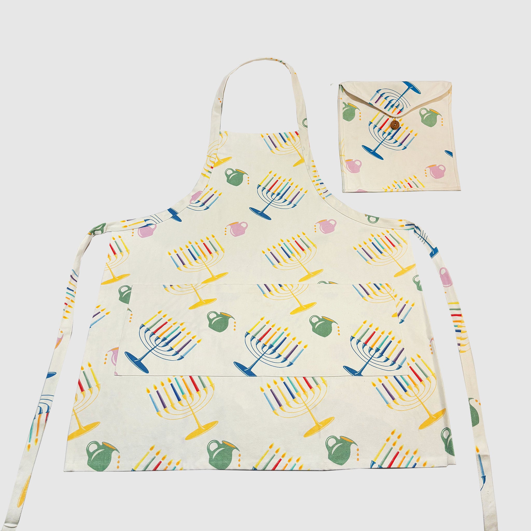 Adult Multi-Colored Hanukkah Apron