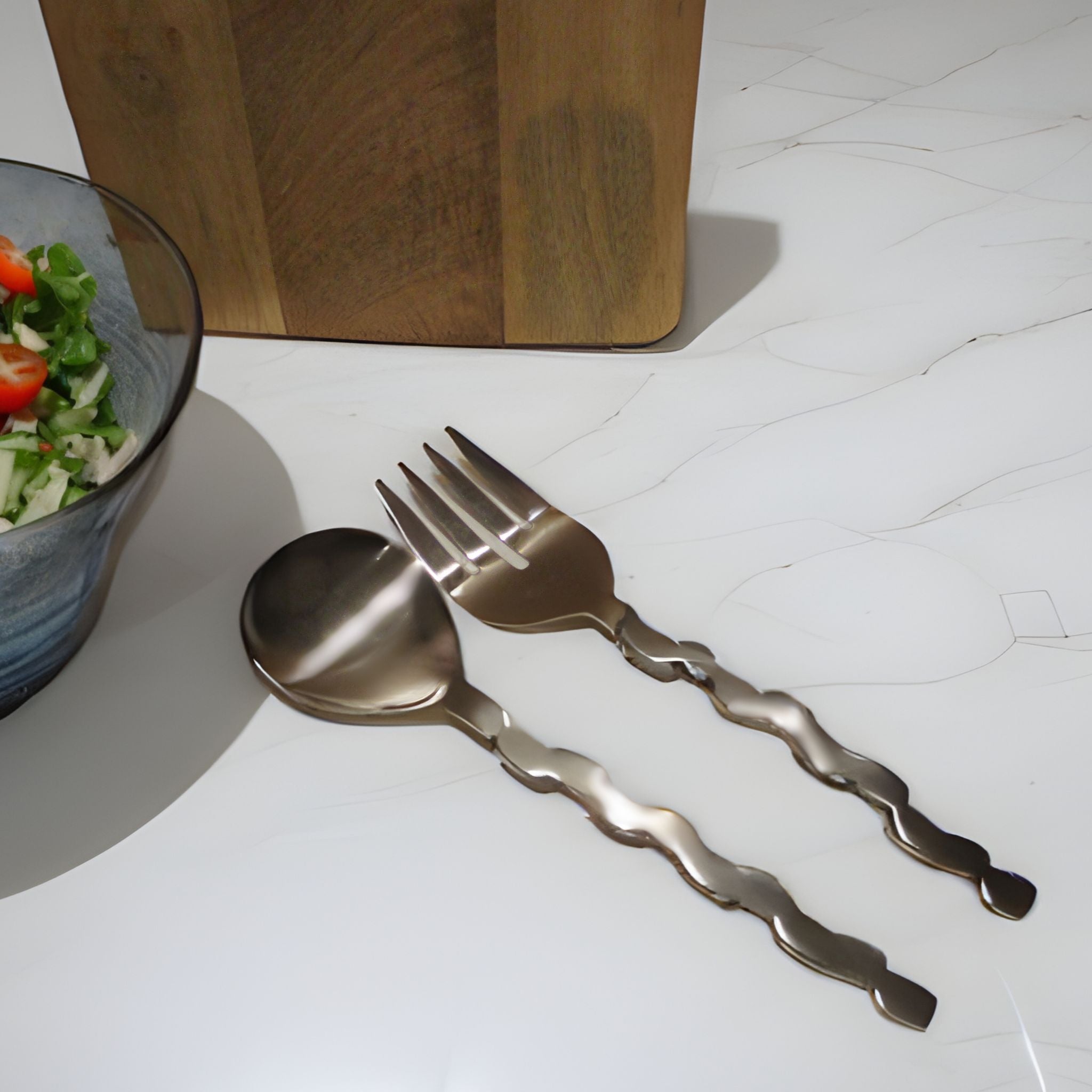 Puzzle Shaped 2-Piece Salad Server Set