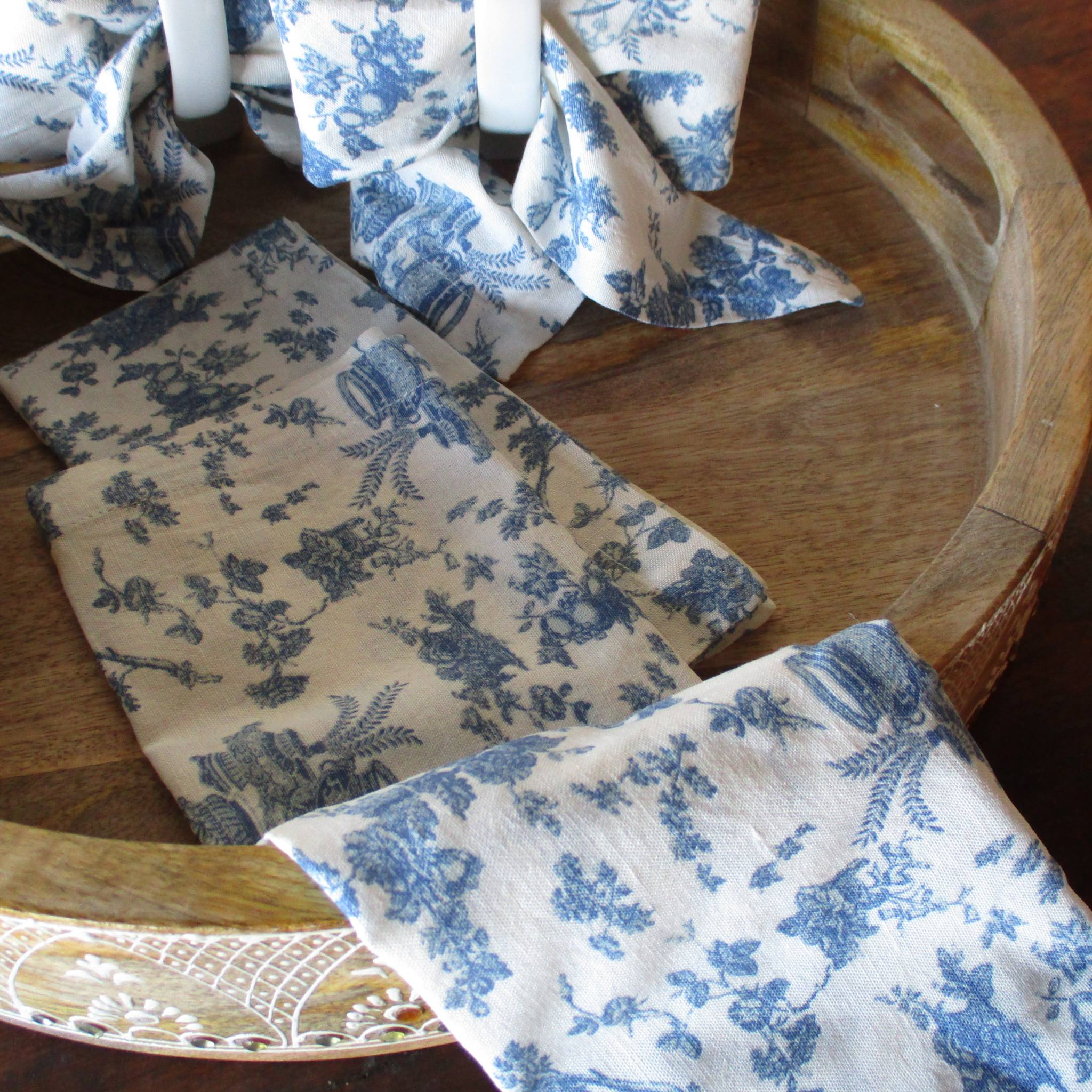 French Garden Linen Napkin Set of 4