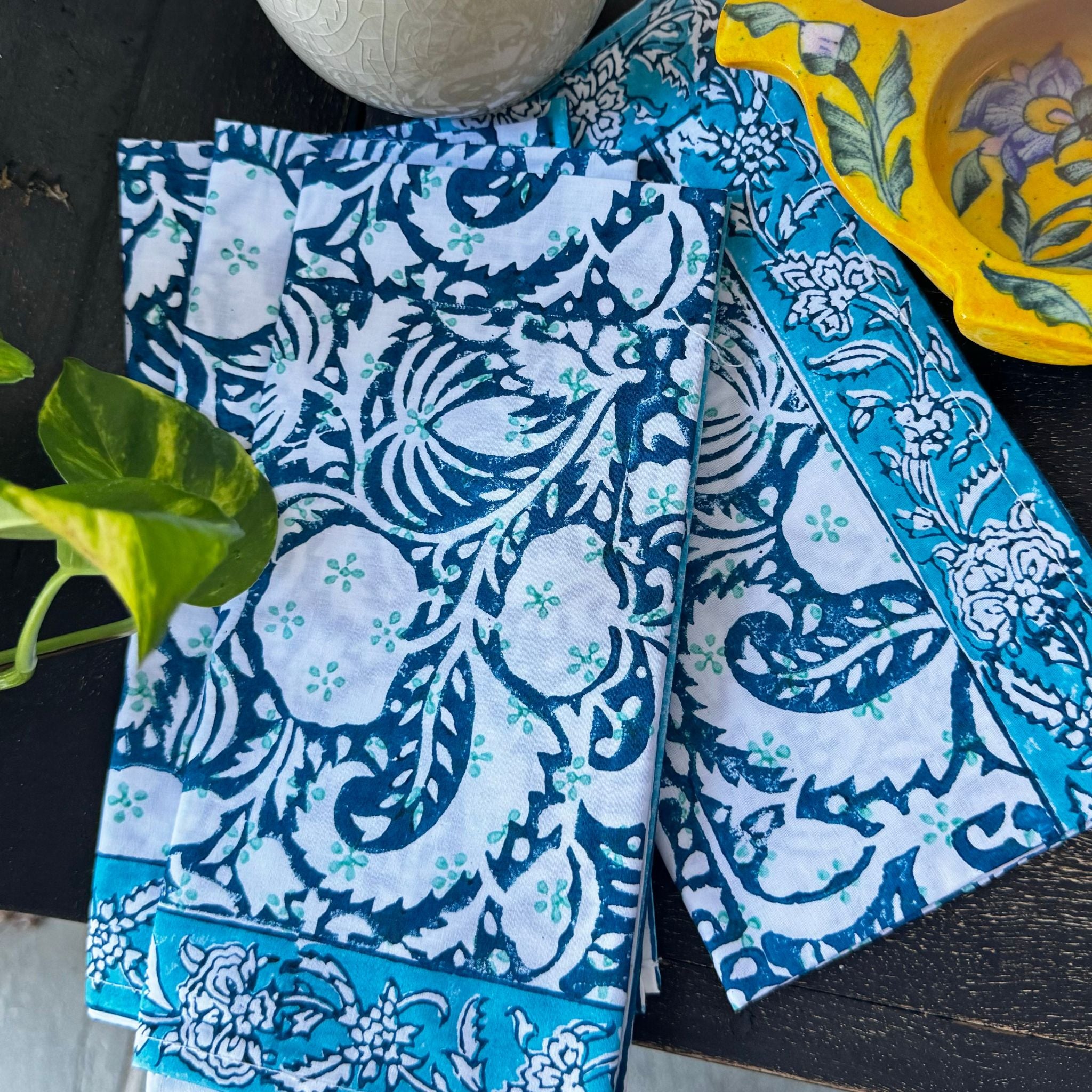Blue Springscape Napkin Set of 4