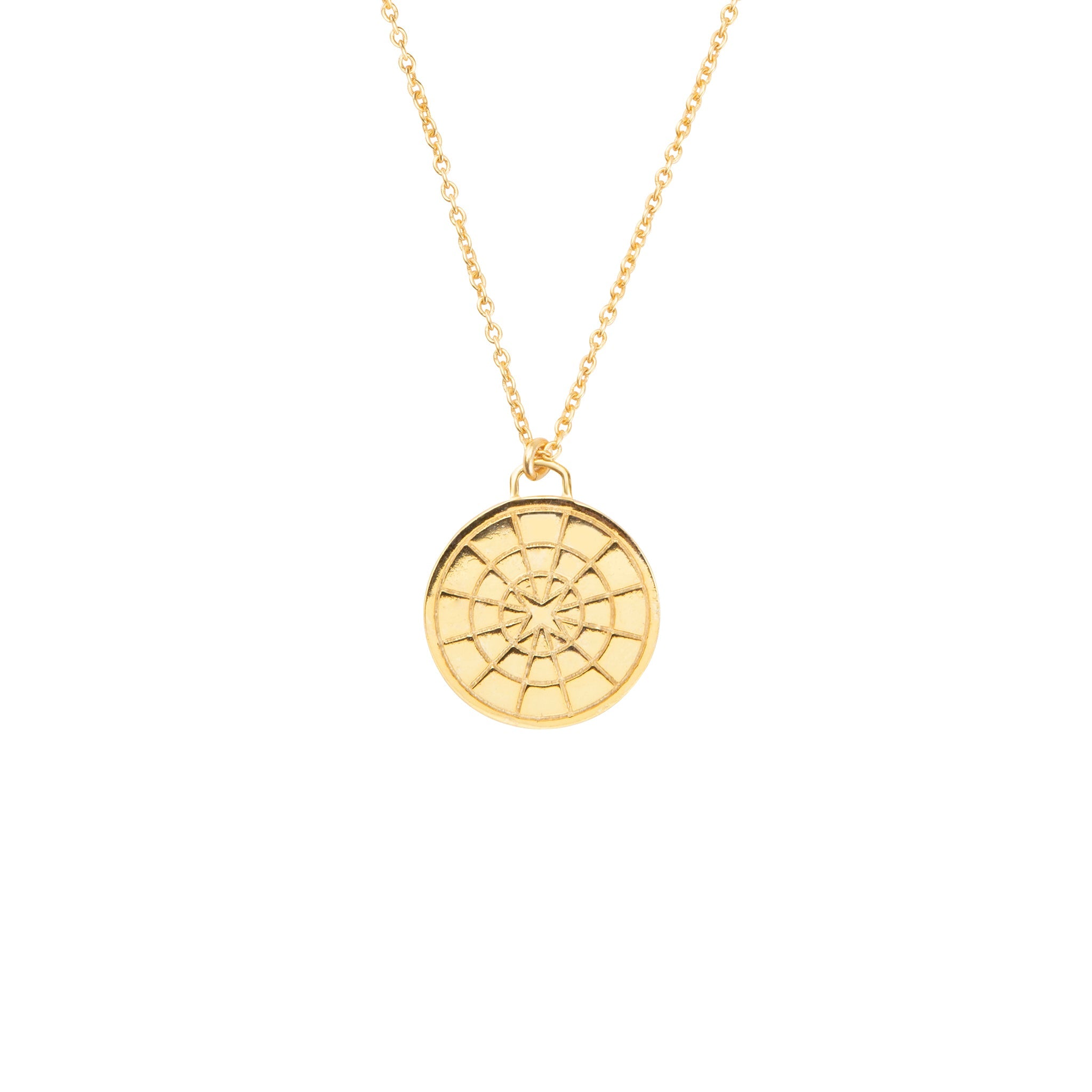 Celestial Aries Necklace – Gold Ram with Dazzling Red Enamel
