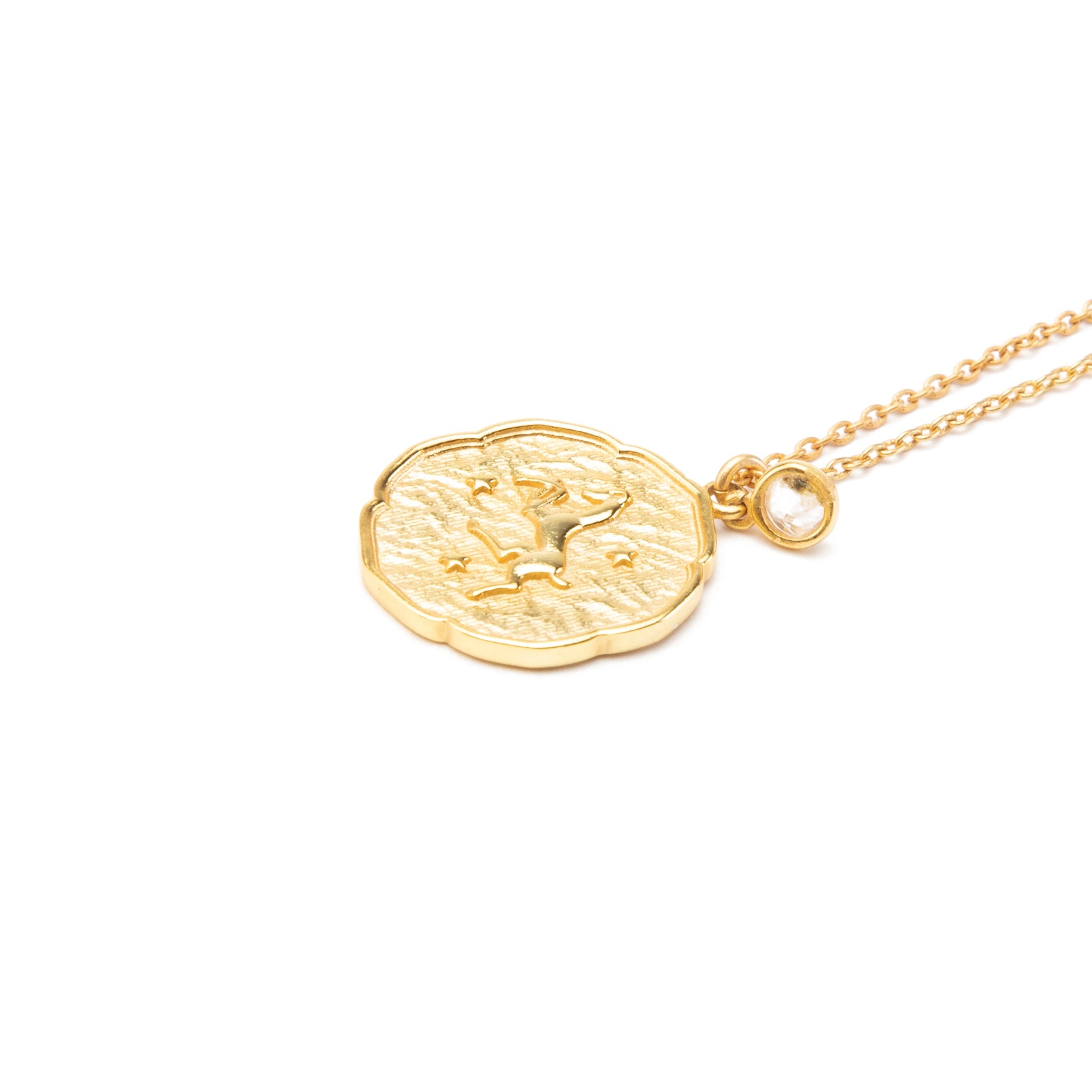 Aries Necklace with Birth Stone Charm