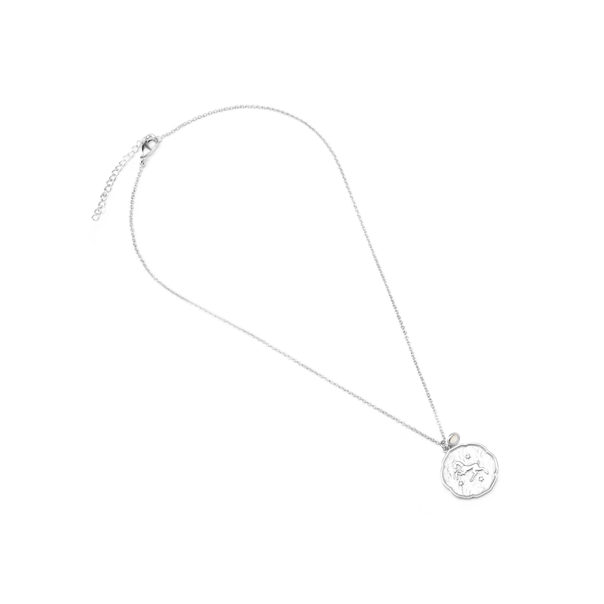 Aries Necklace with Birth Stone Charm