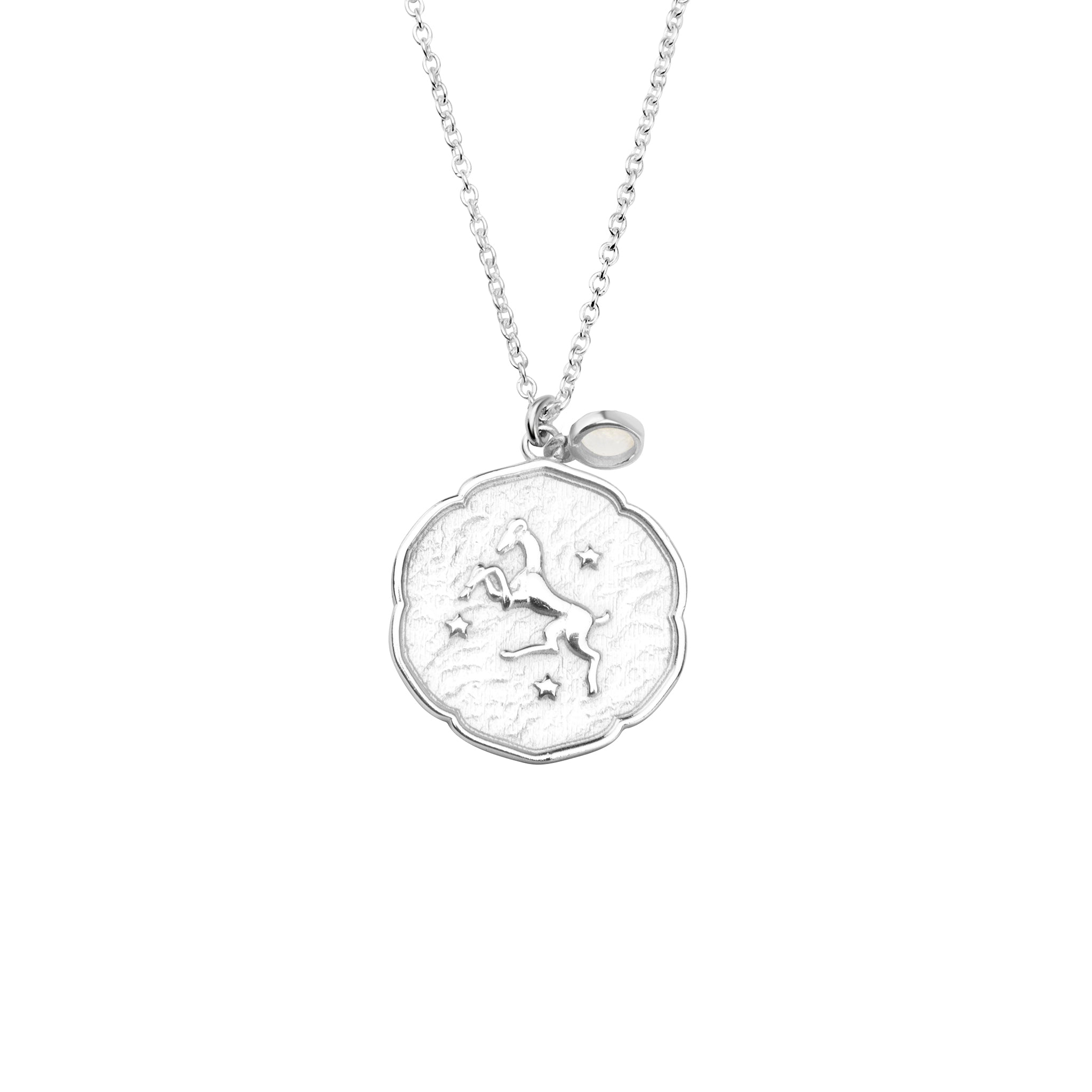 Aries Necklace with Birth Stone Charm