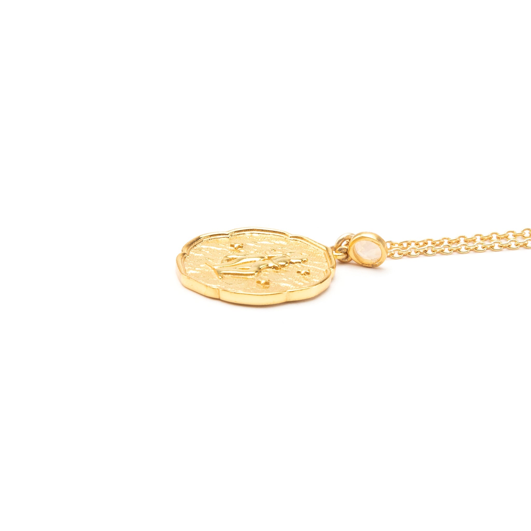 Gemini Necklace With Birth Stone Charm