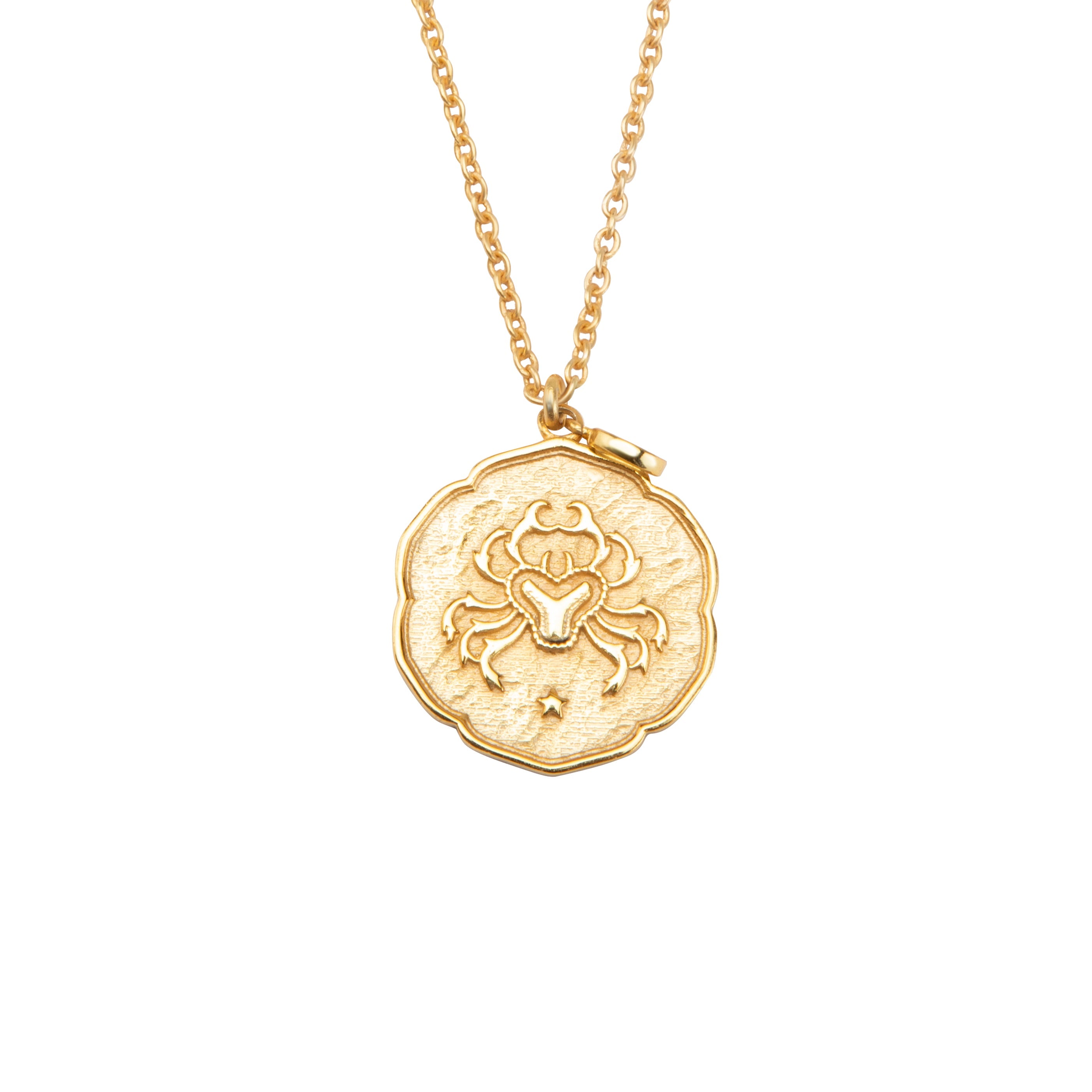 Cancer Necklace With Birth Stone Charm