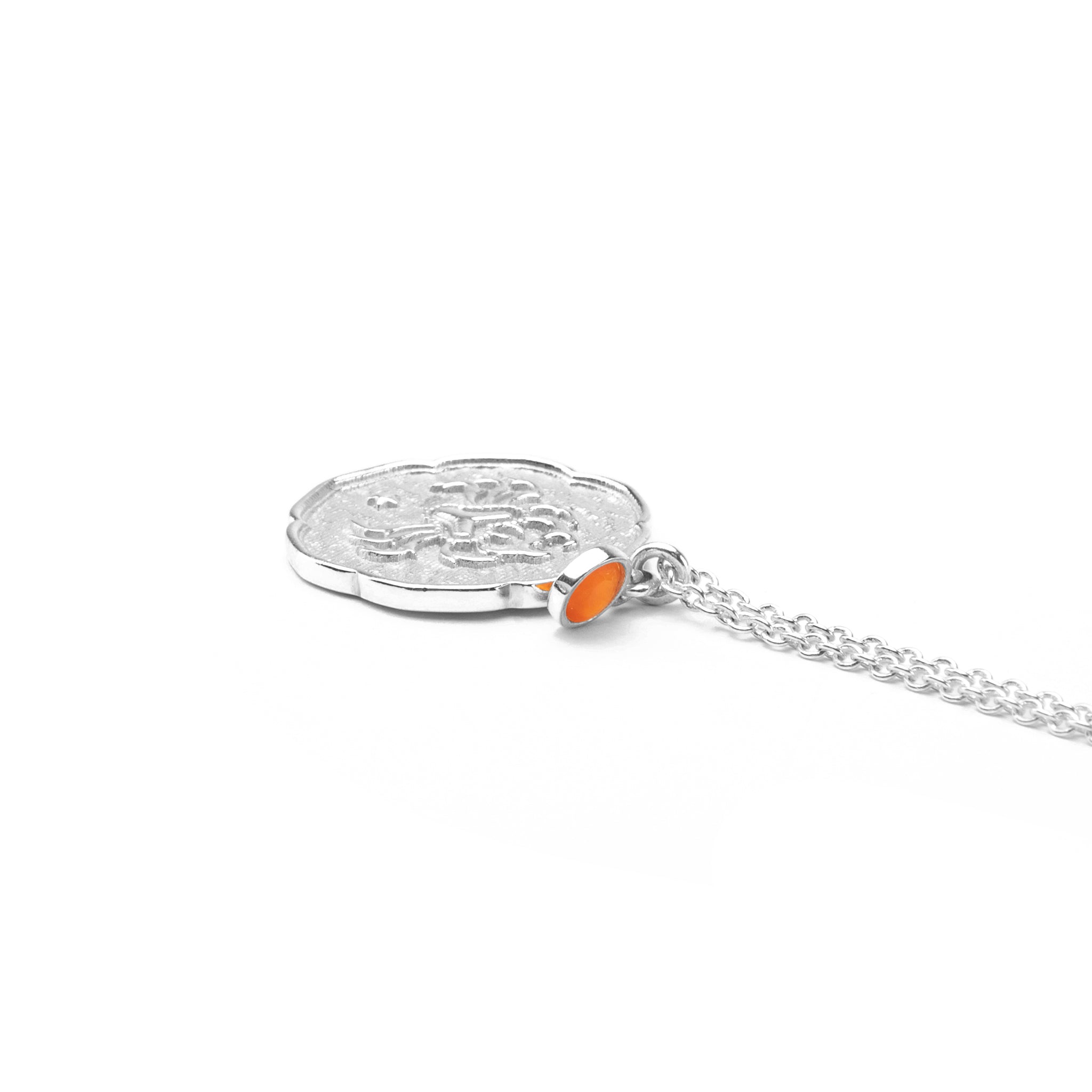 Cancer Necklace With Birth Stone Charm