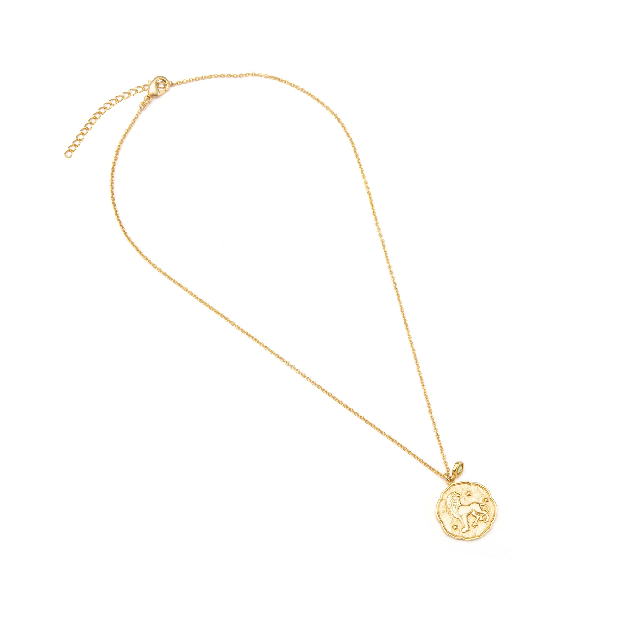 Leo Necklace with Birth Stone Charm