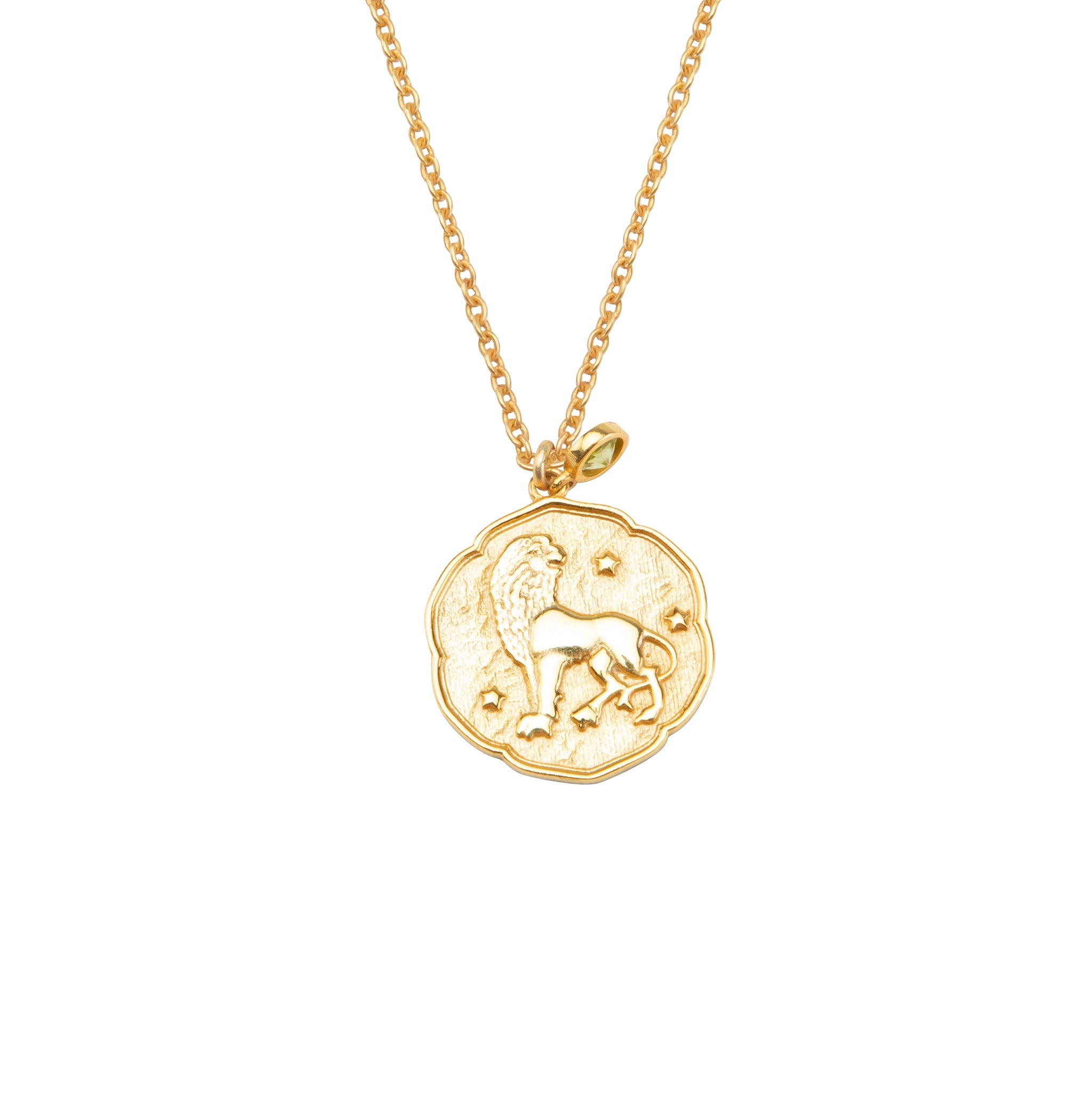 Leo Necklace with Birth Stone Charm