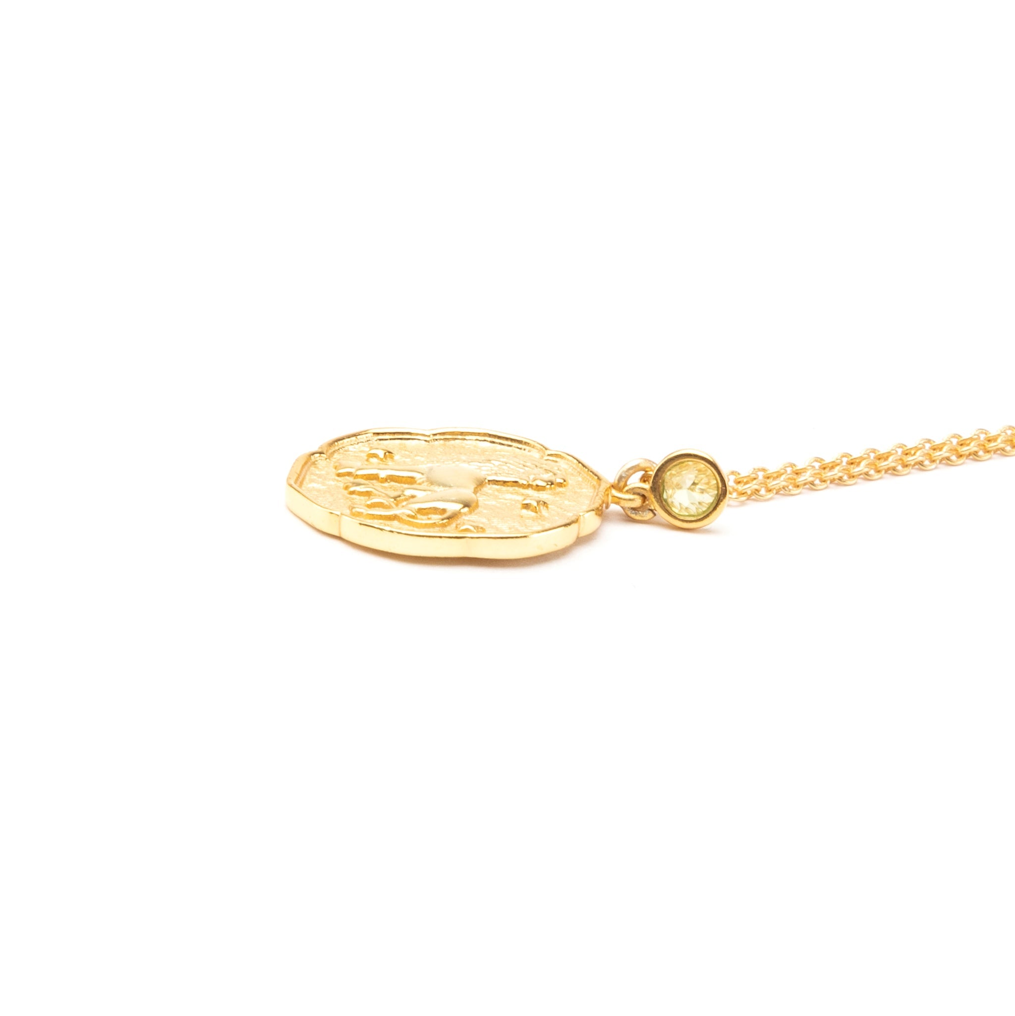 Leo Necklace with Birth Stone Charm