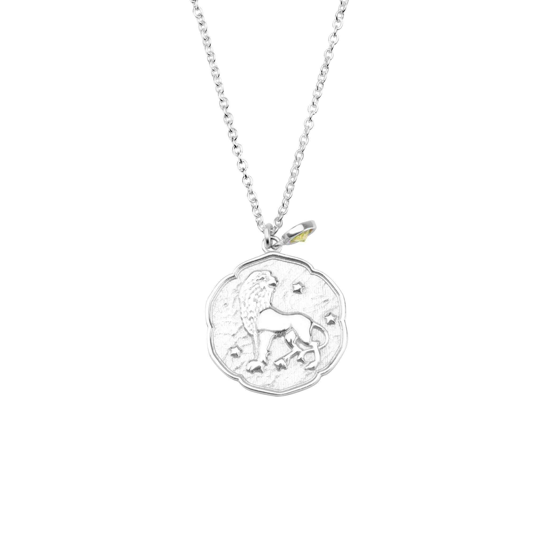 Leo Necklace with Birth Stone Charm