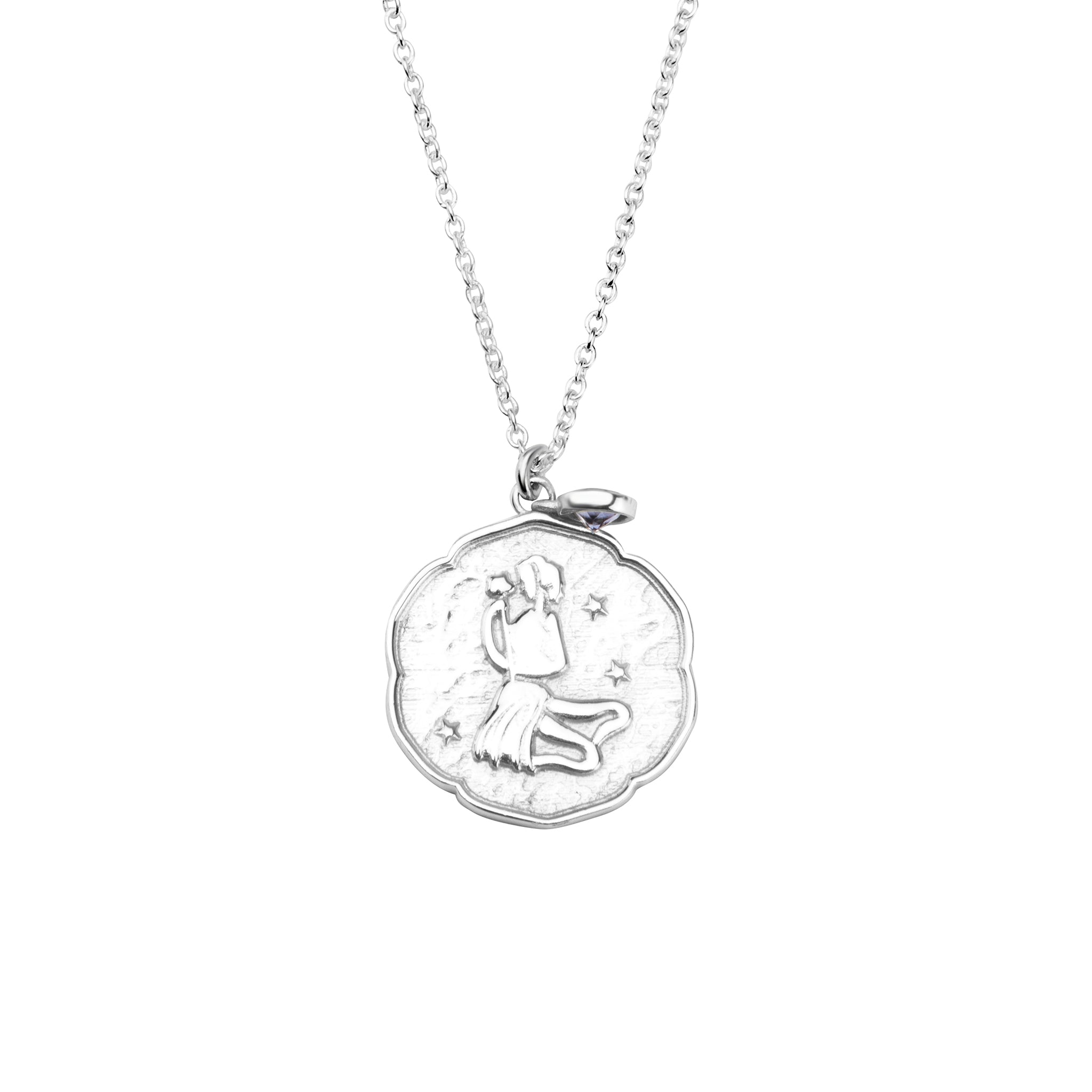 Virgo Necklace With Birth Stone Charm