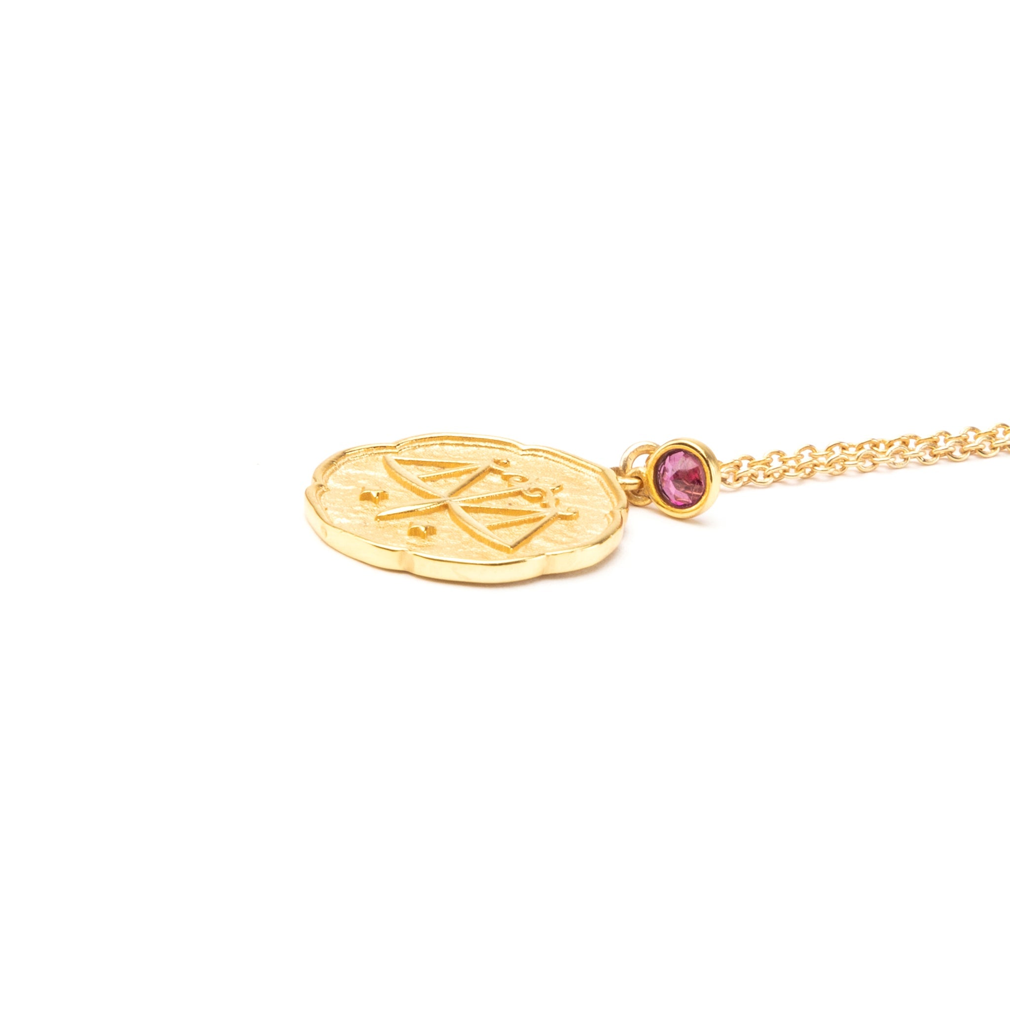 Libra Necklace With Birth Stone Charm