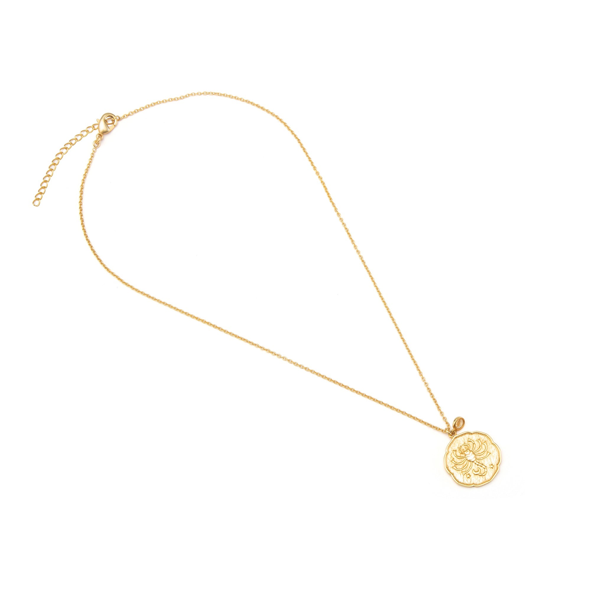 Scorpio Necklace With Birth Stone Charm