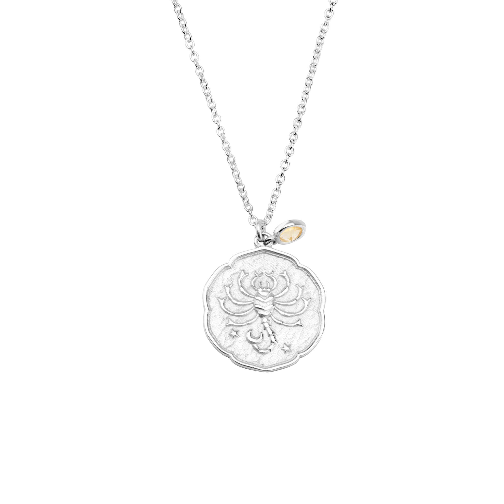 Scorpio Necklace With Birth Stone Charm
