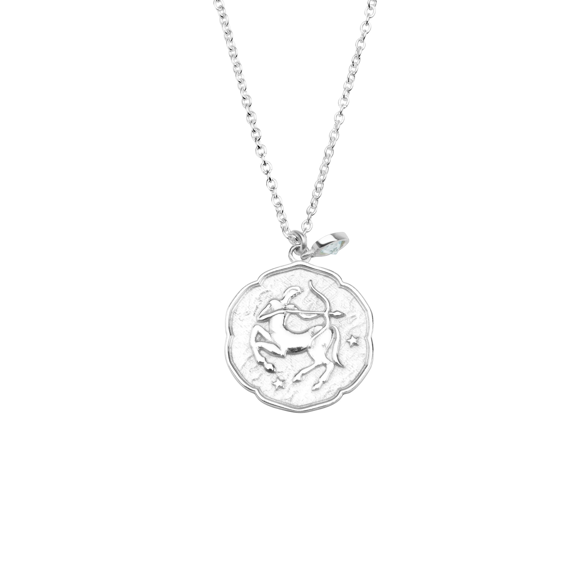 Sagittarius Necklace With Birth Stone Charm