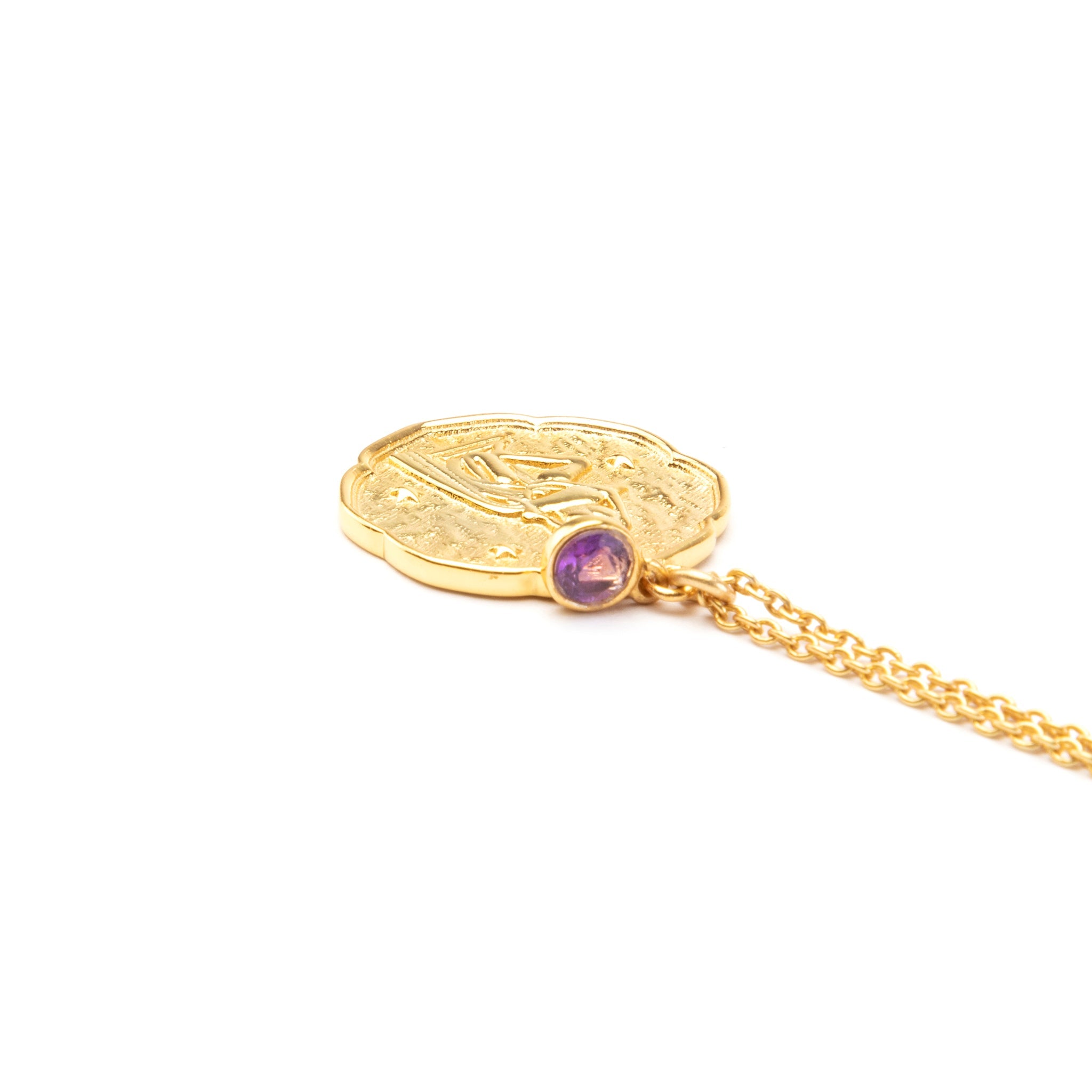 Aquarius Necklace With Birth Stone Charm