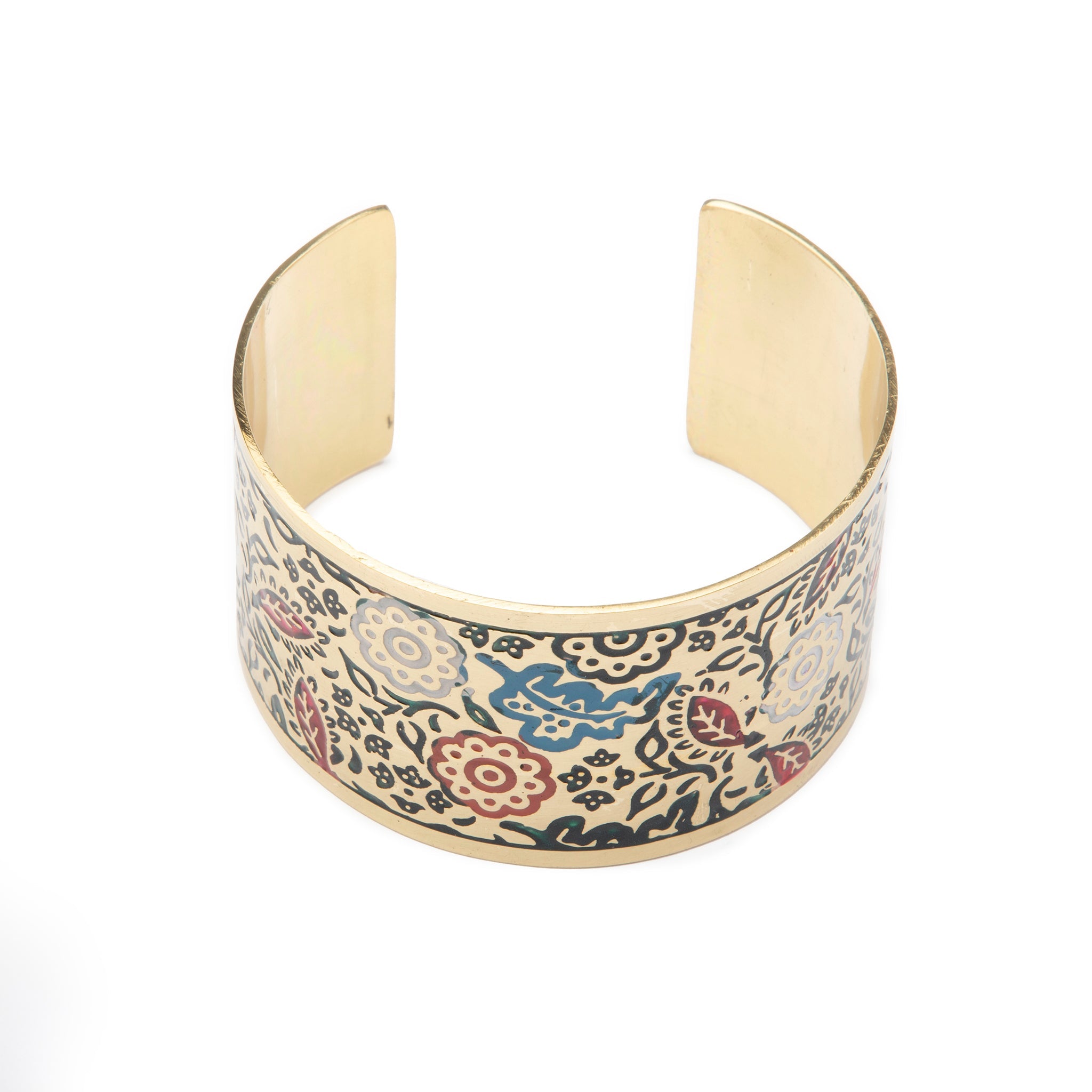 Flower Hand Painted Cuff