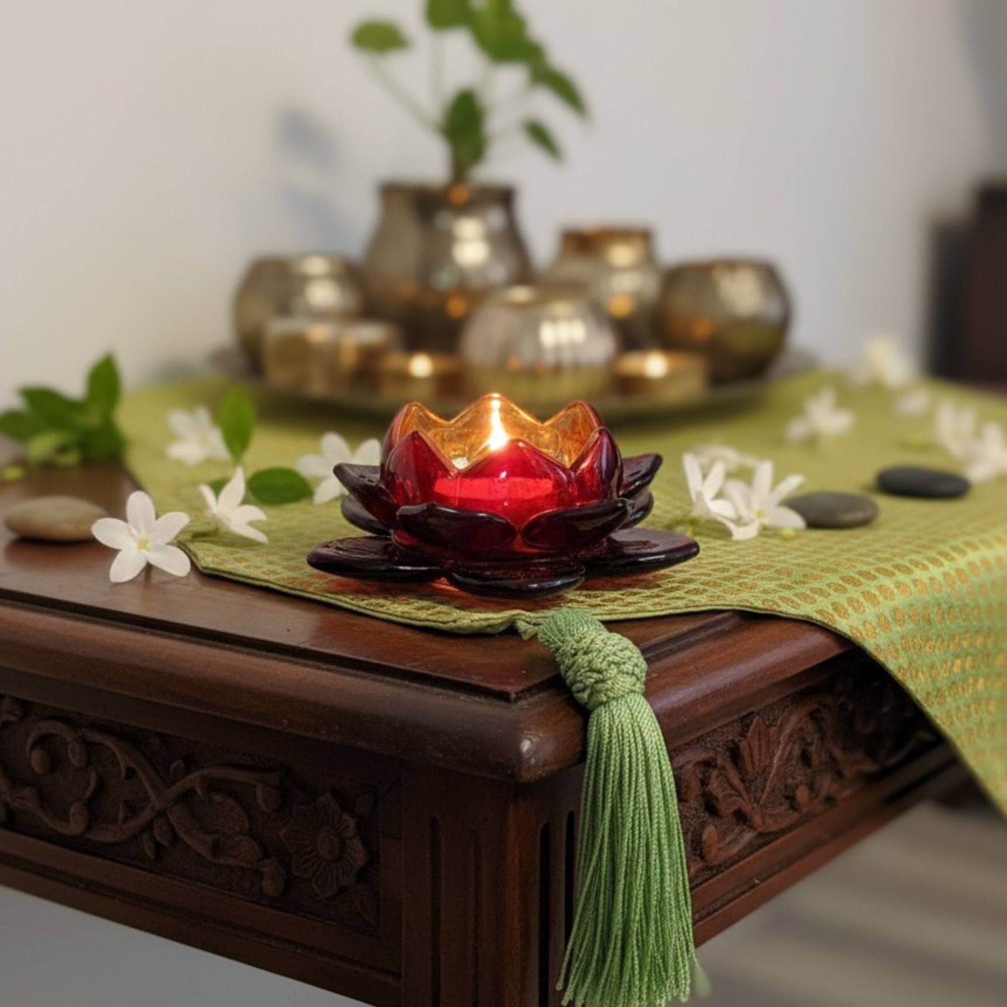 Lotus Glow Votive Holder Gift Set - 2 Piece