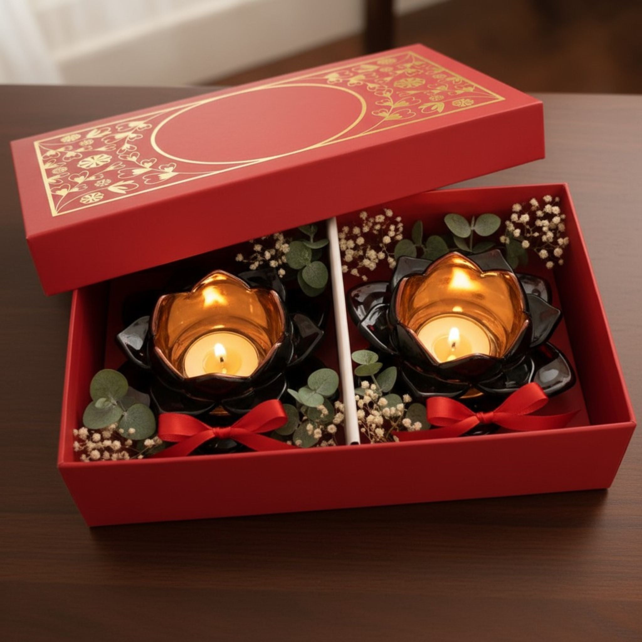 Lotus Glow Votive Holder Gift Set - 2 Piece