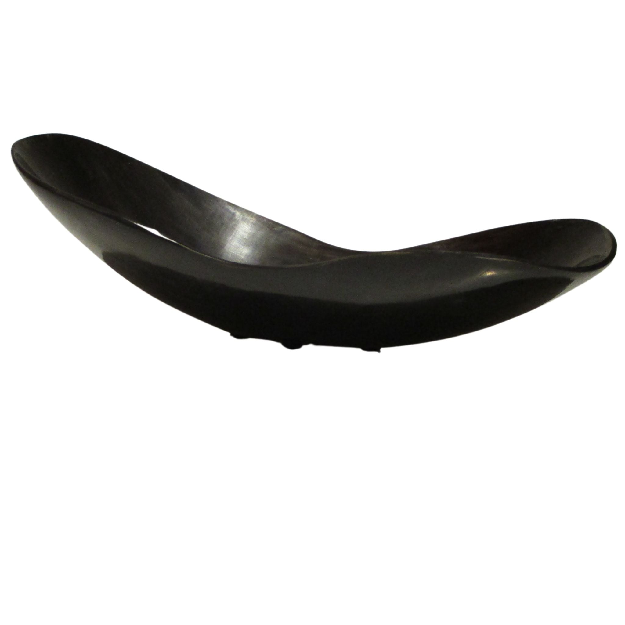 Oblong Horn Bowl - A Unique Artisan Centerpiece