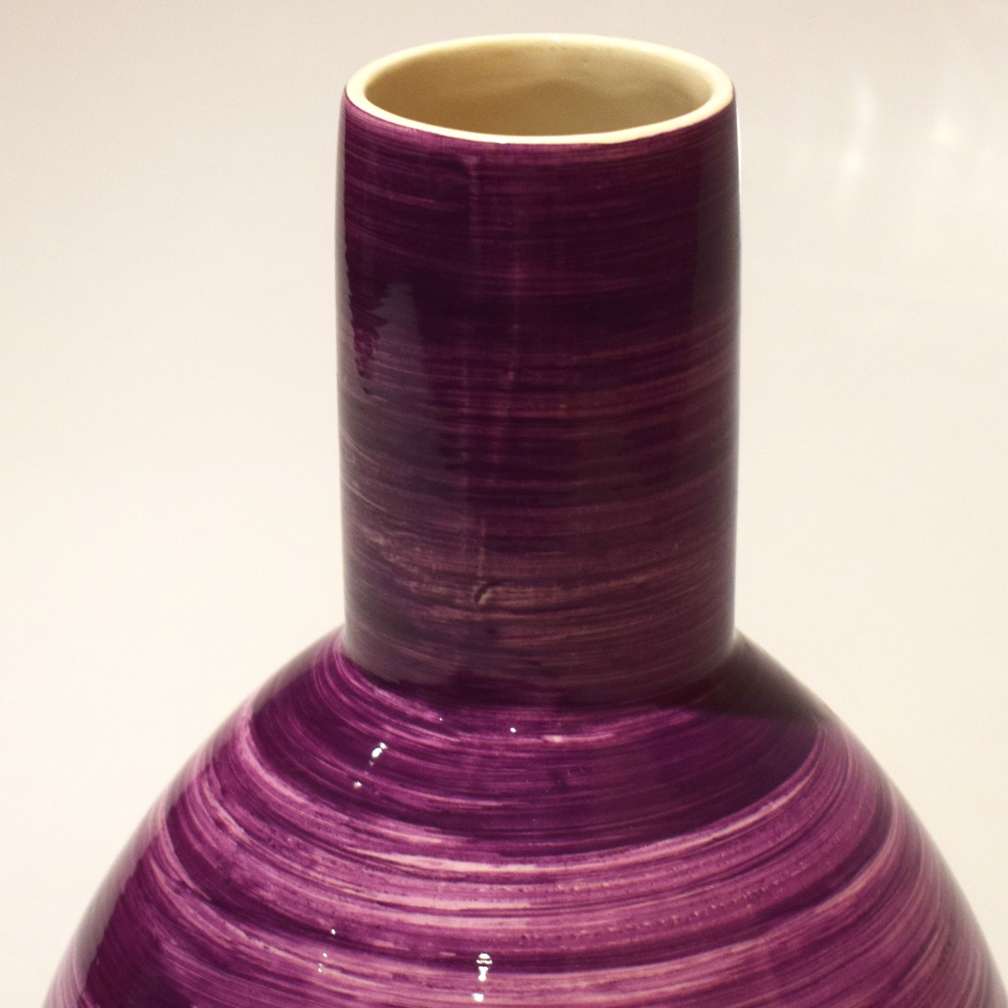 Handcrafted Multi-Color Vase – Ombre Purple & Green, Artisanal Beauty