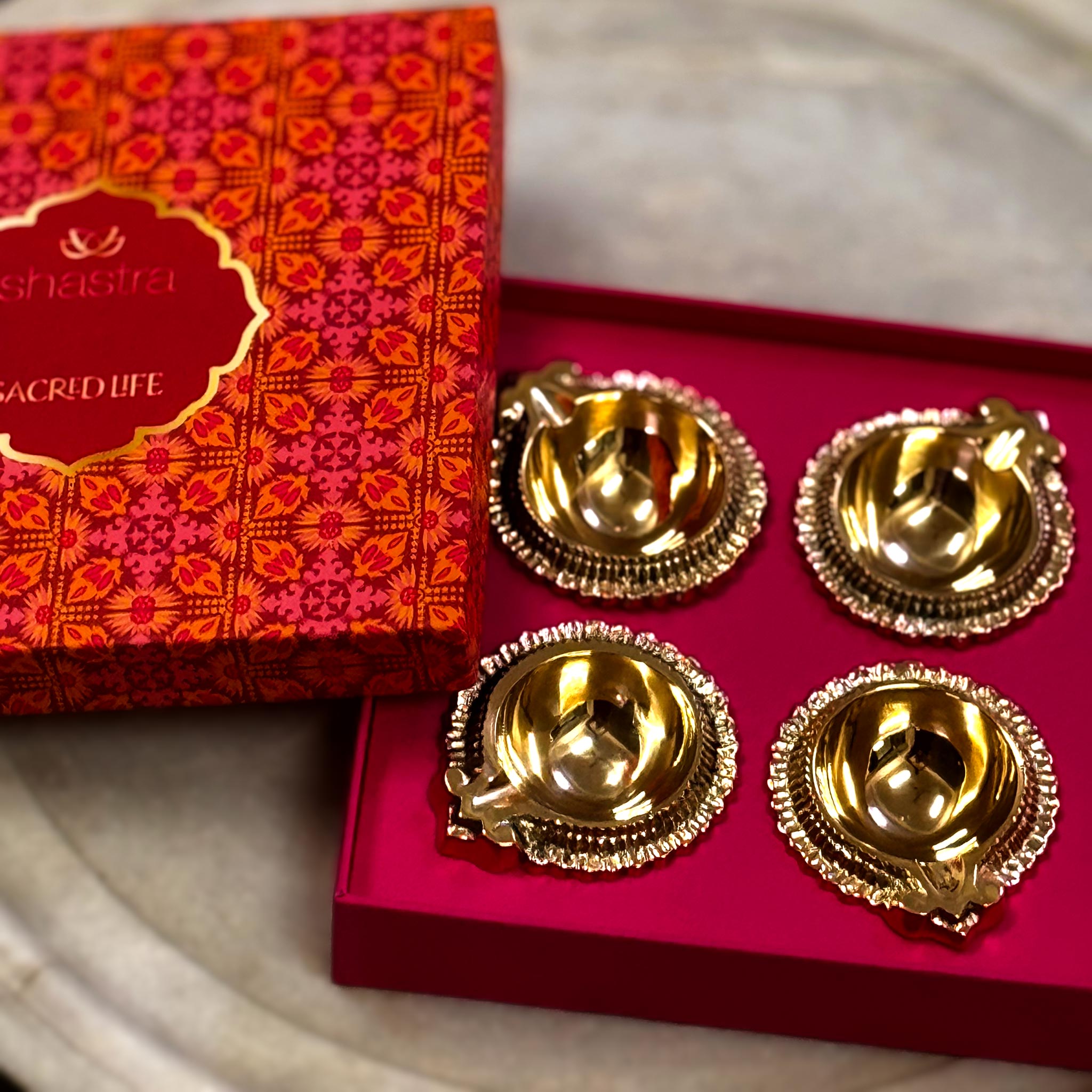 Handcrafted Brass Diyas Set of 4