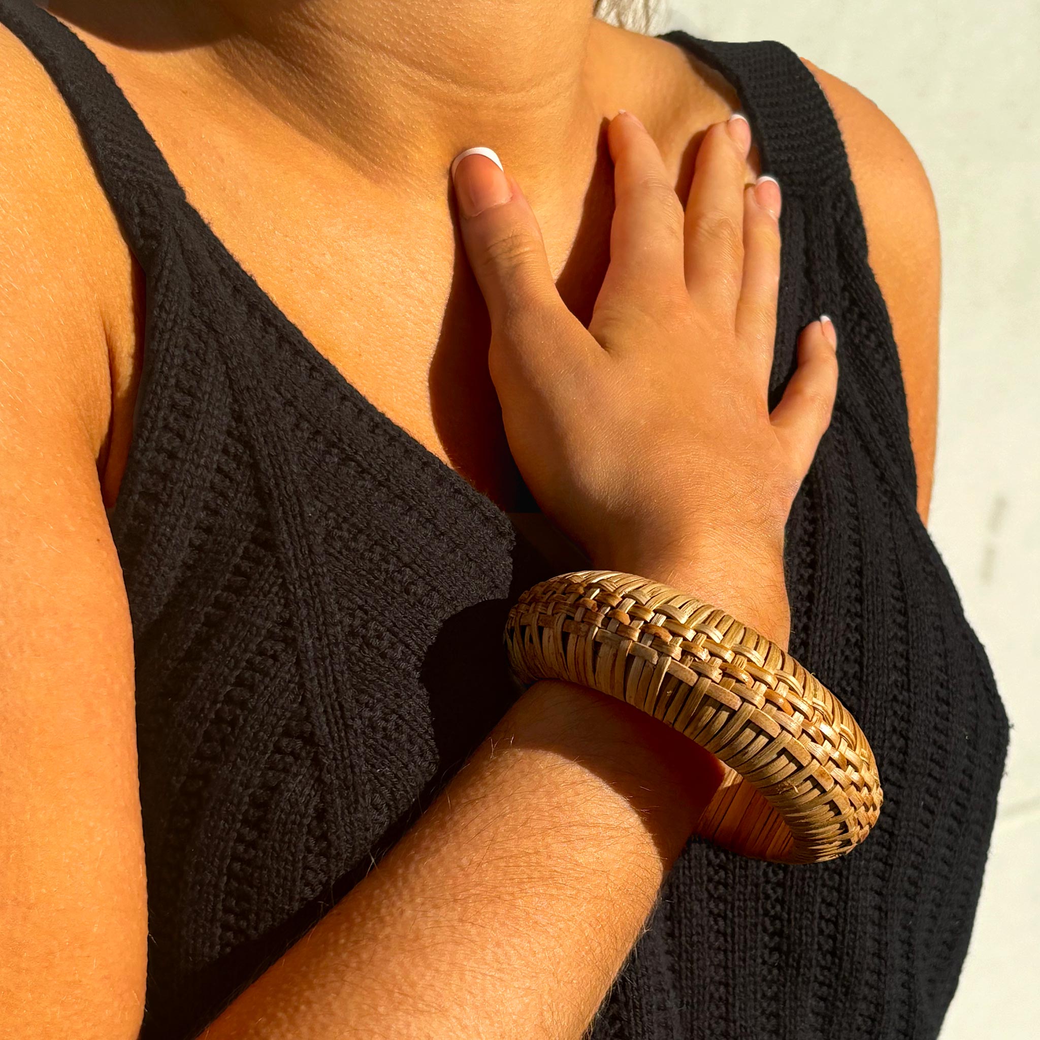 Aayra Basketweave Bangle -  Hand-Woven Design Containing Timeless Wearer’s Beauty