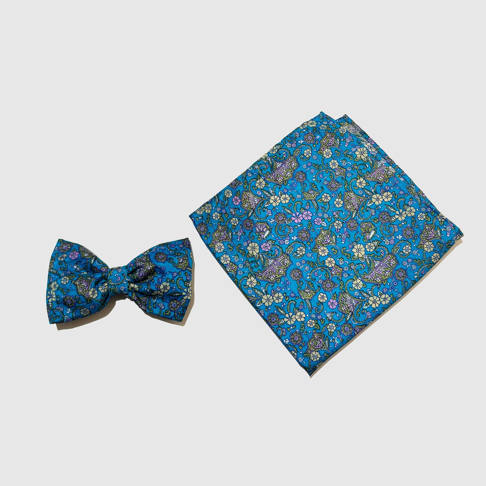 Azure Legacy Bowtie + Pocket Square