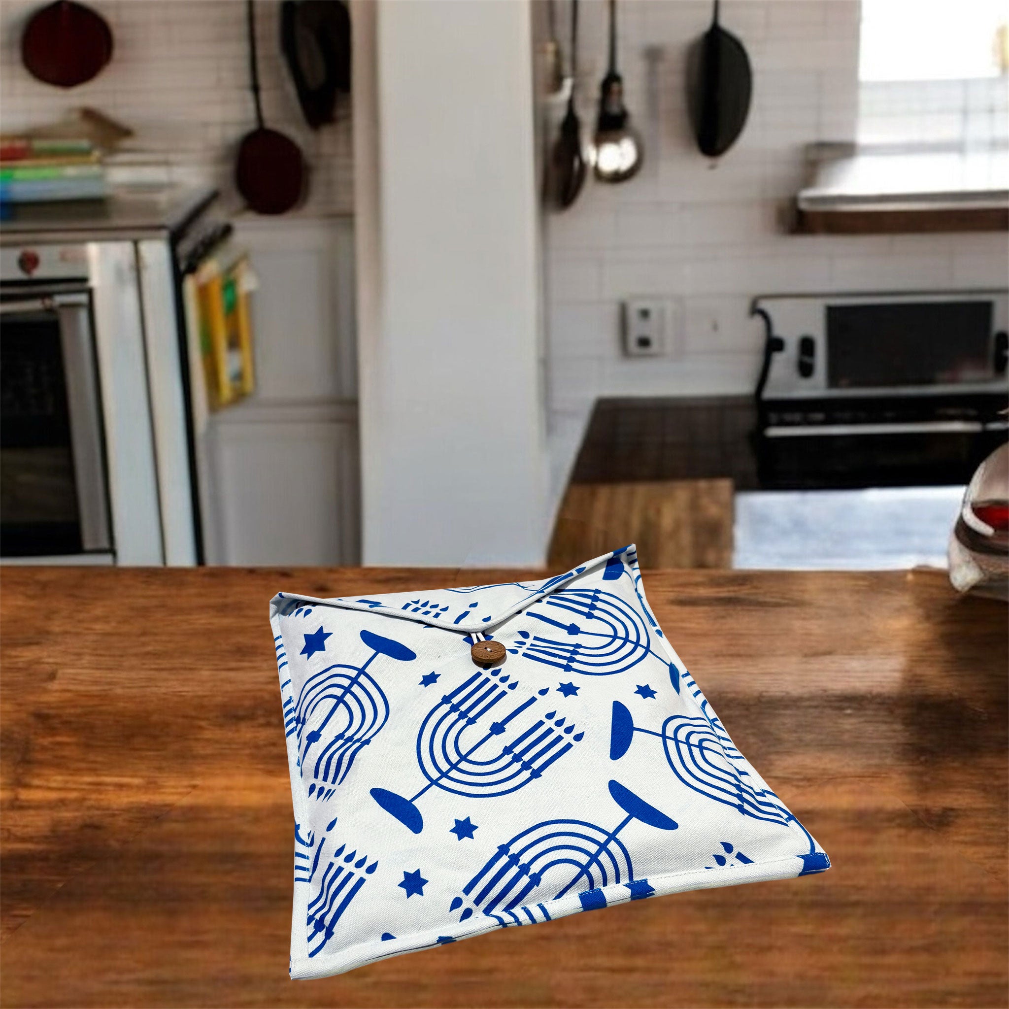 Adult Blue Hanukkah Apron