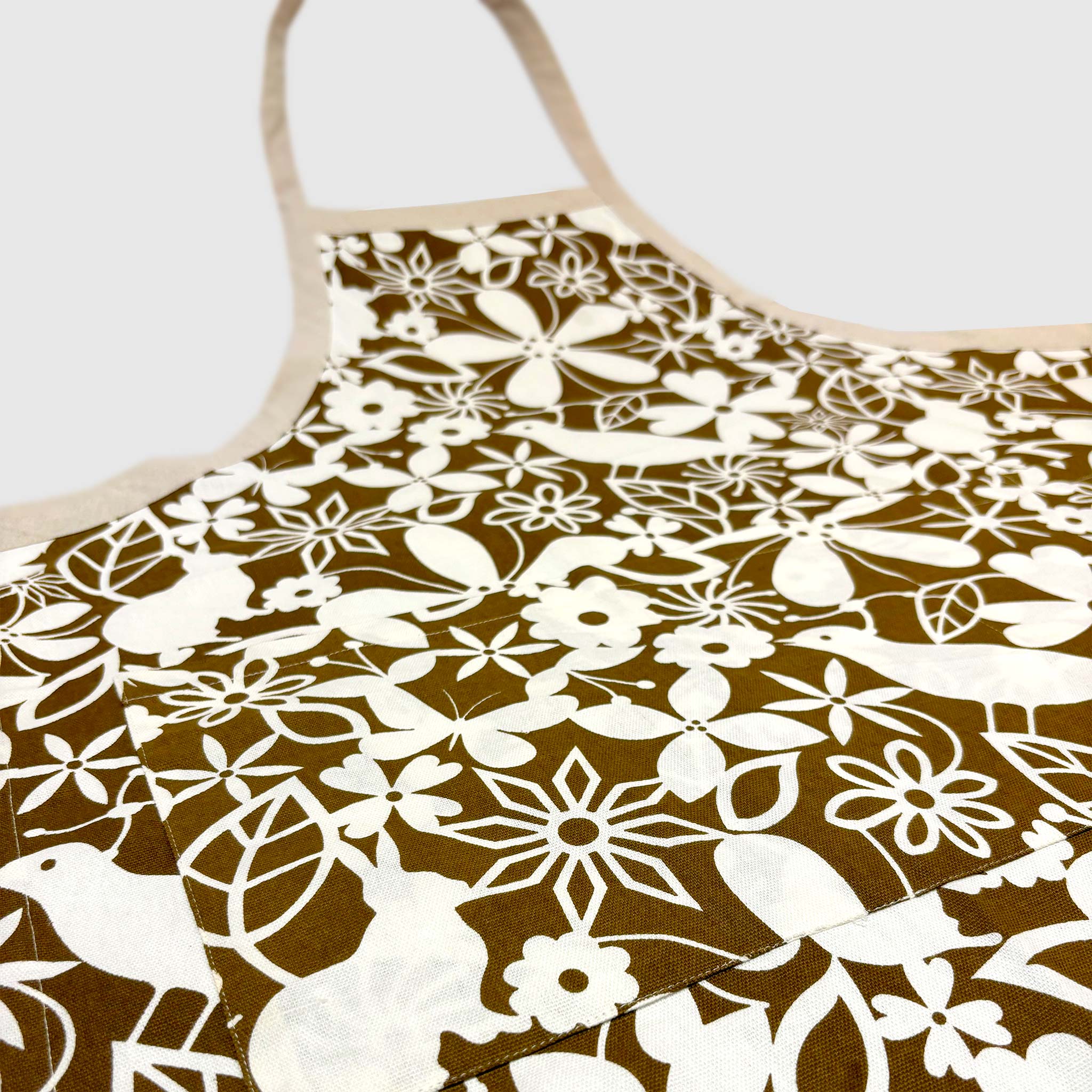 Adult Earthy Olive Floral Apron