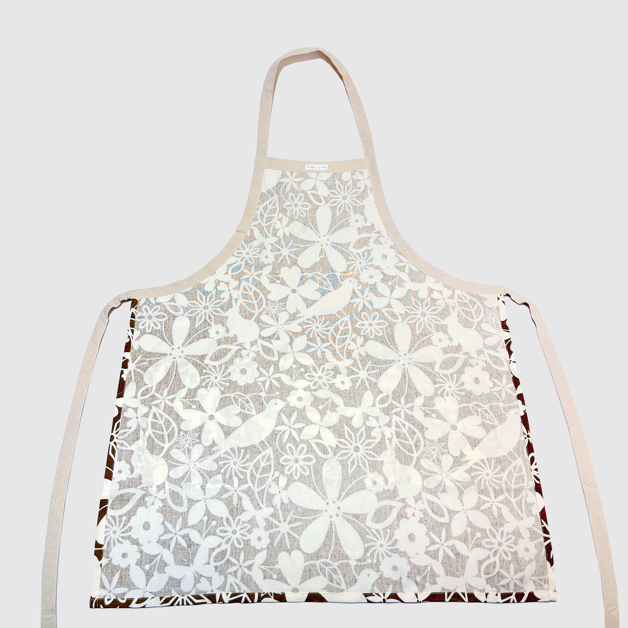 Adult Earthy Olive Floral Apron