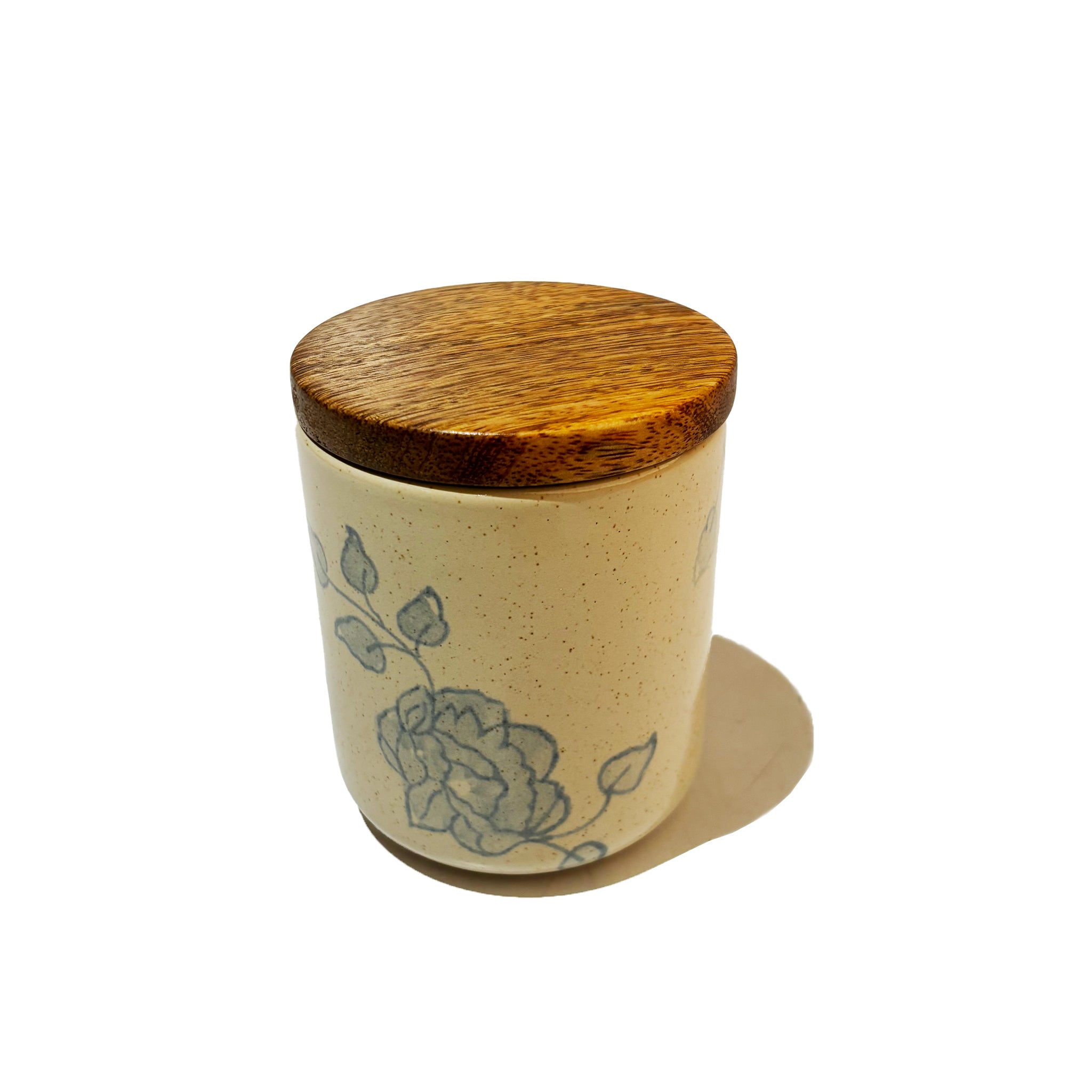 Ceramic Storage Jar with Wooden Lid