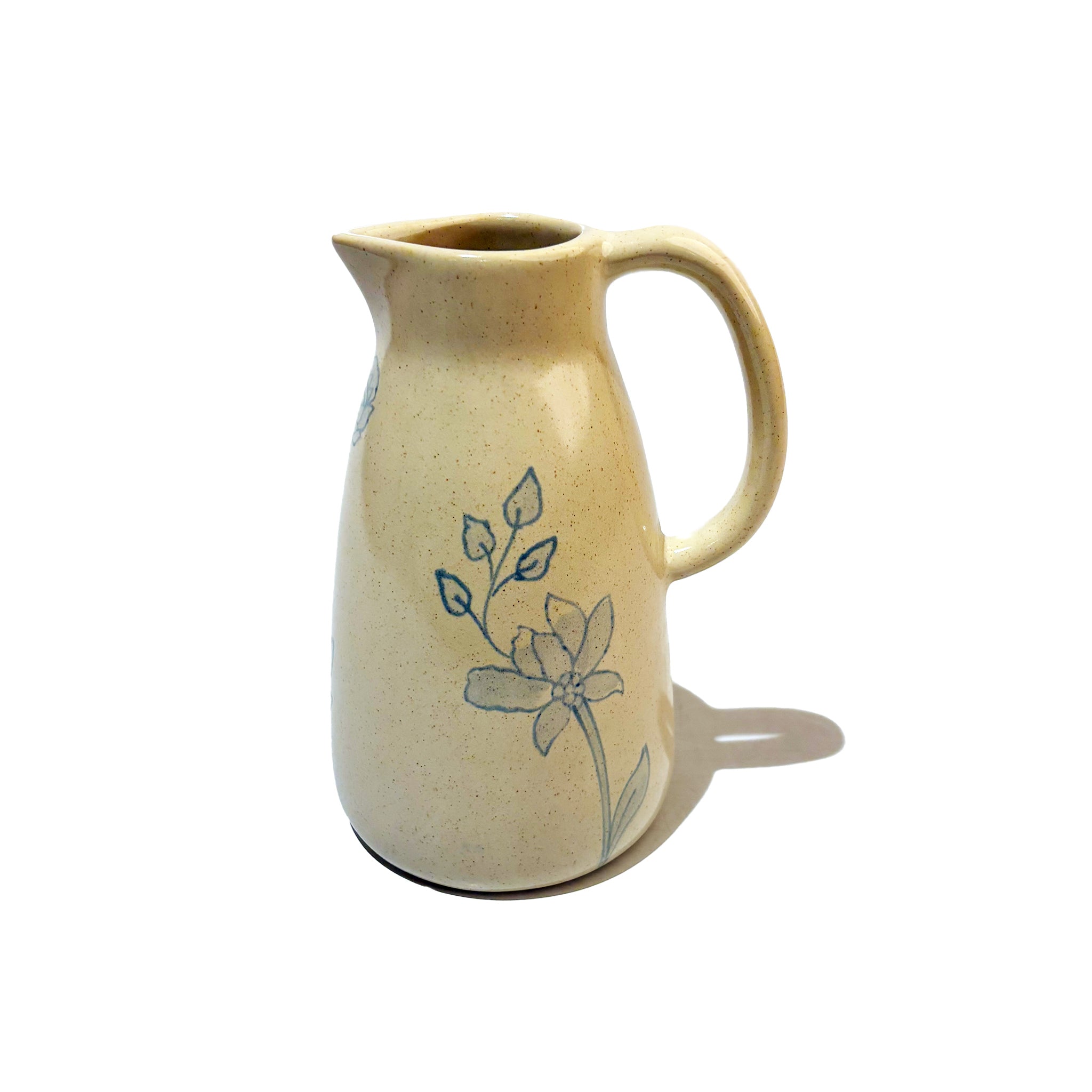 Elegant Floral Ceramic Serving Pitcher