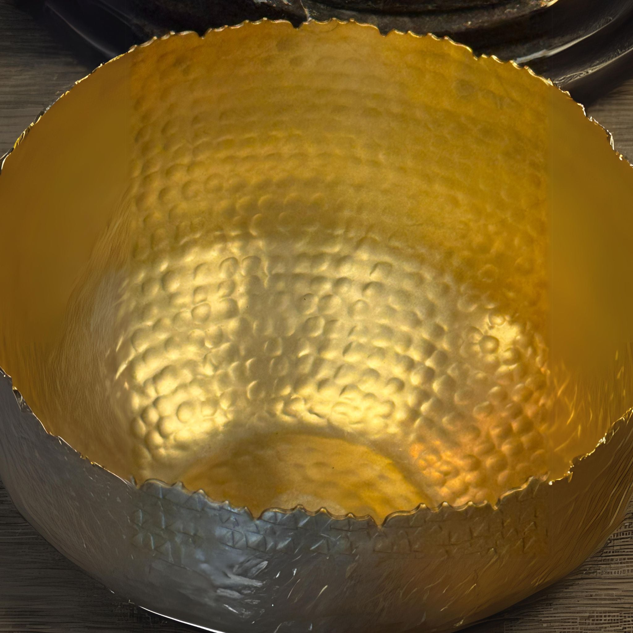 Gilded Hammered Bowls