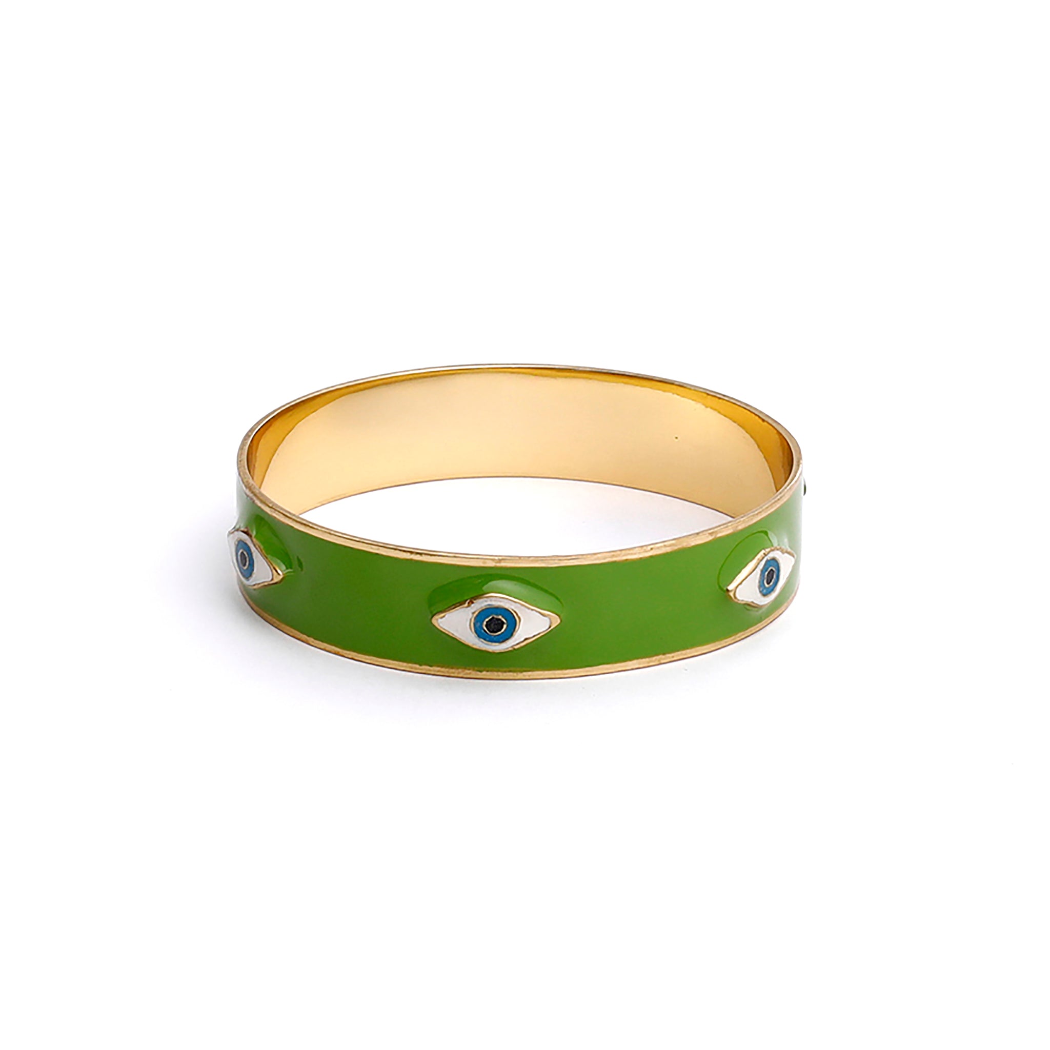 Brazalete de esmalte con forma de mal de ojo