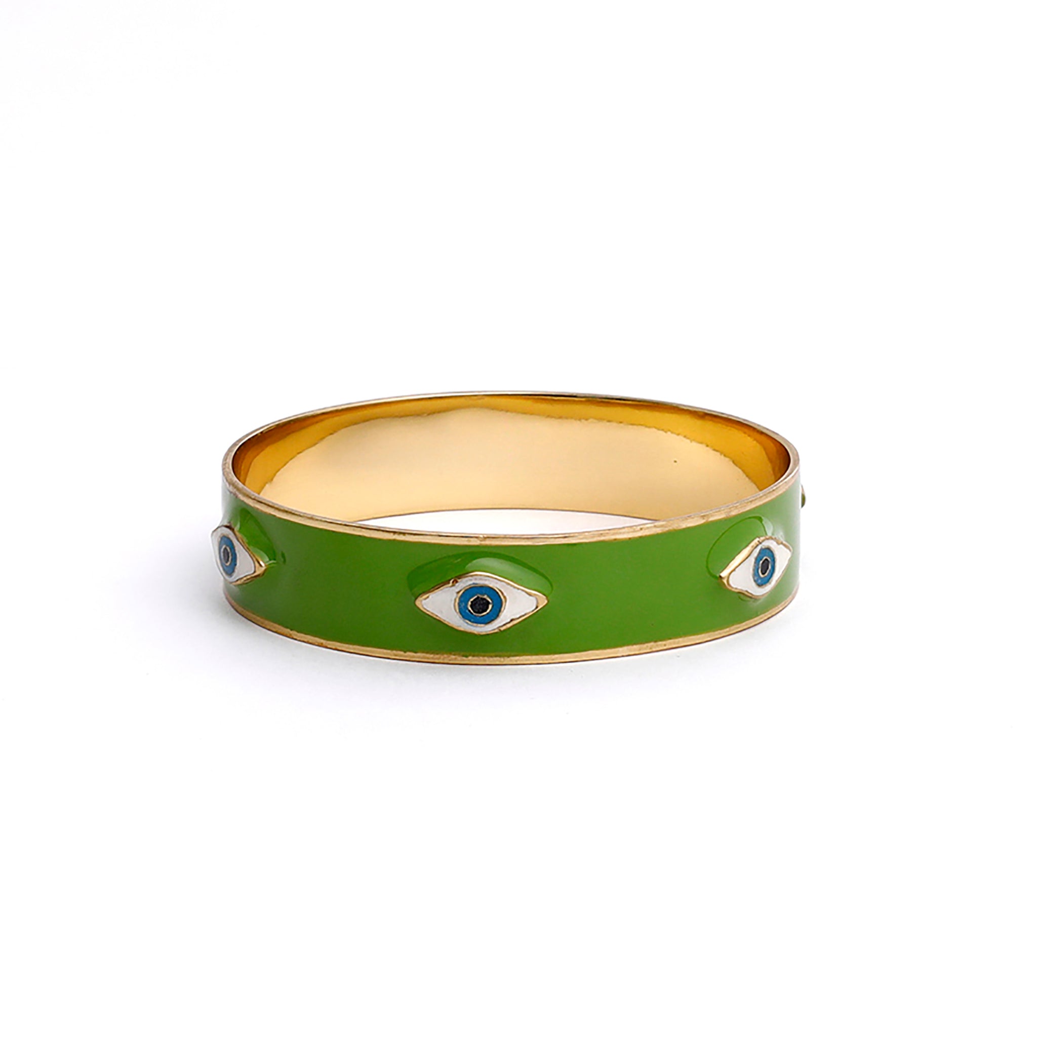 Brazalete de esmalte con forma de mal de ojo