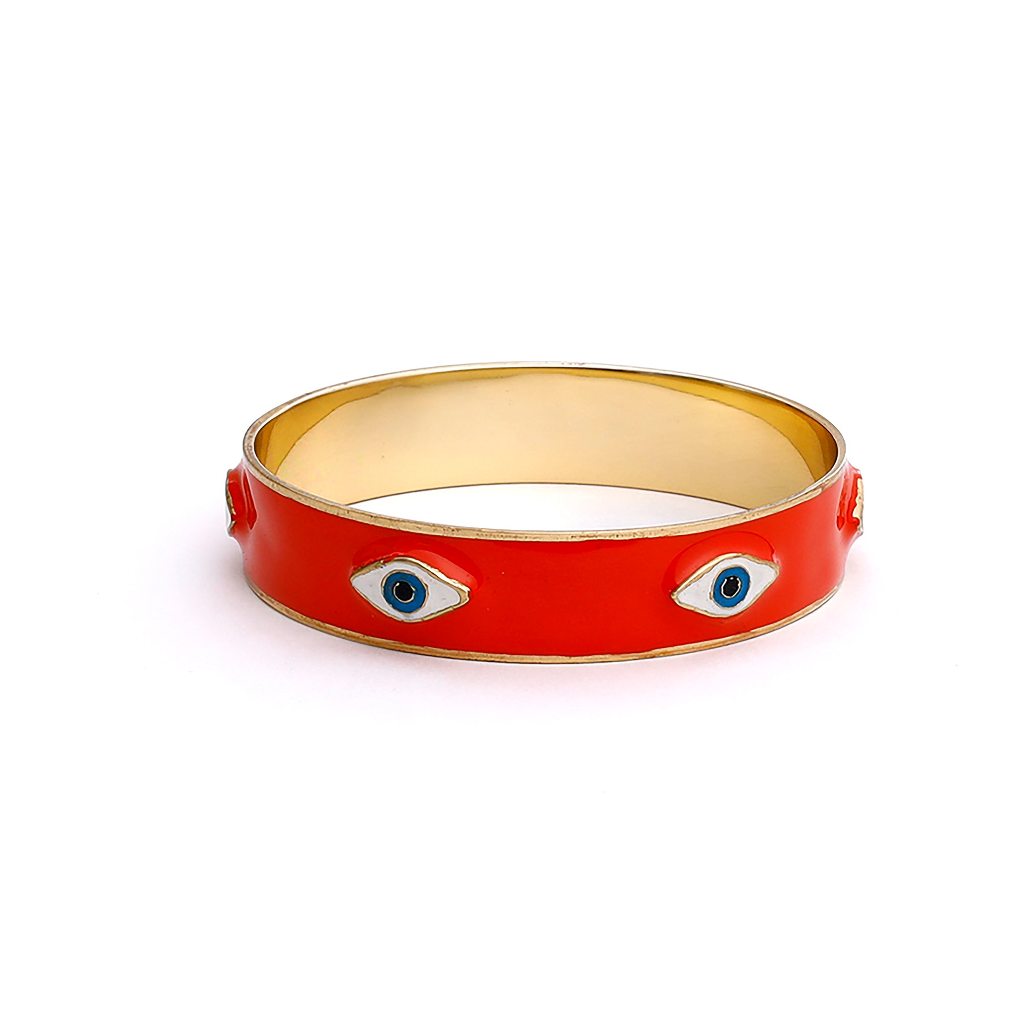 Brazalete de esmalte con forma de mal de ojo