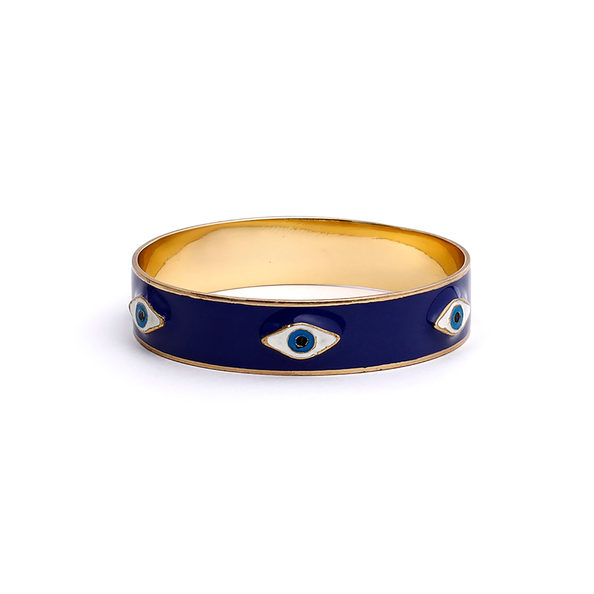 Brazalete de esmalte con forma de mal de ojo