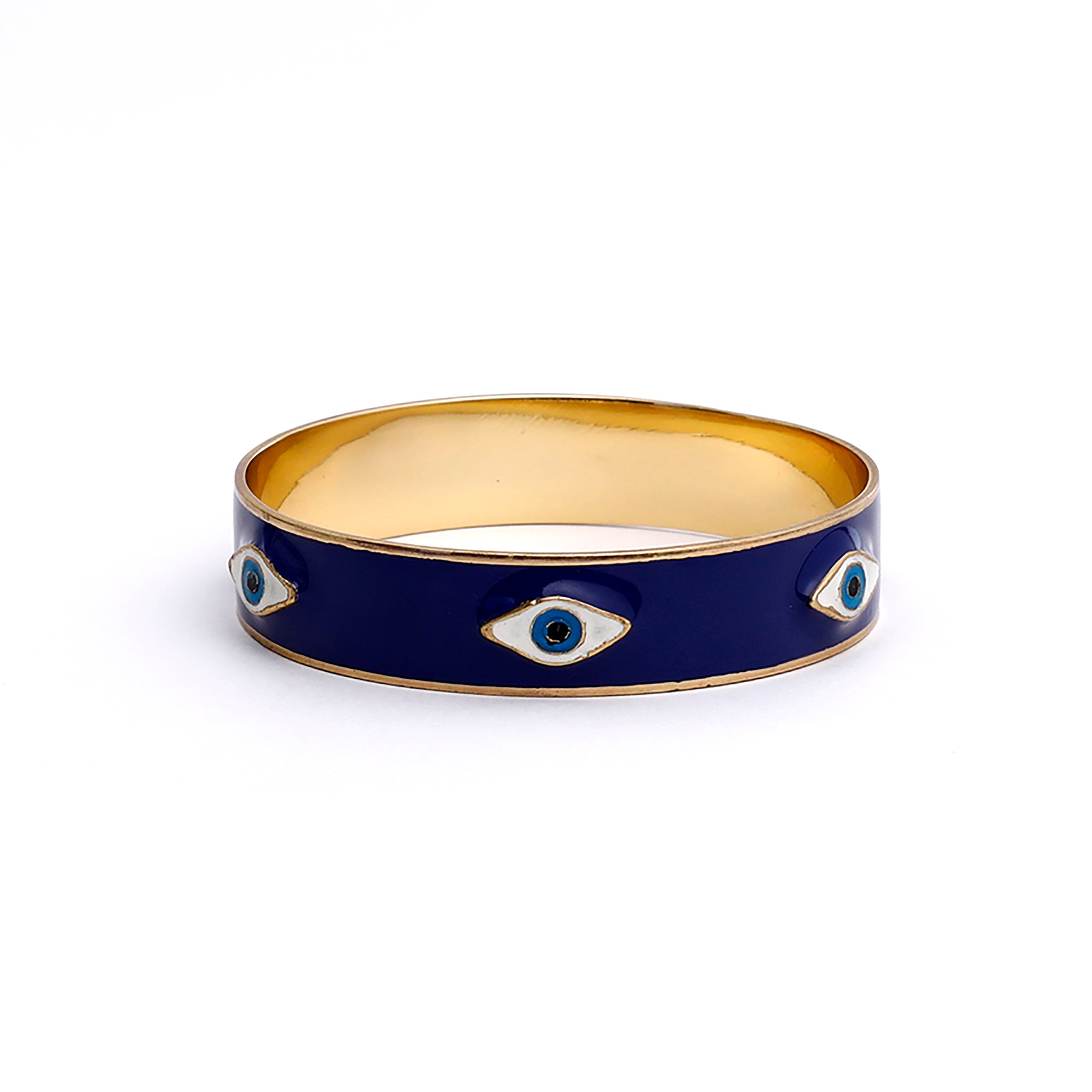 Brazalete de esmalte con forma de mal de ojo