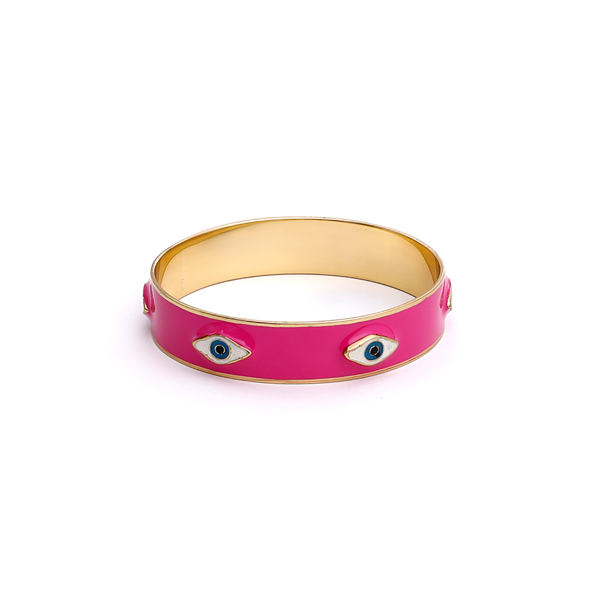 Brazalete de esmalte con forma de mal de ojo