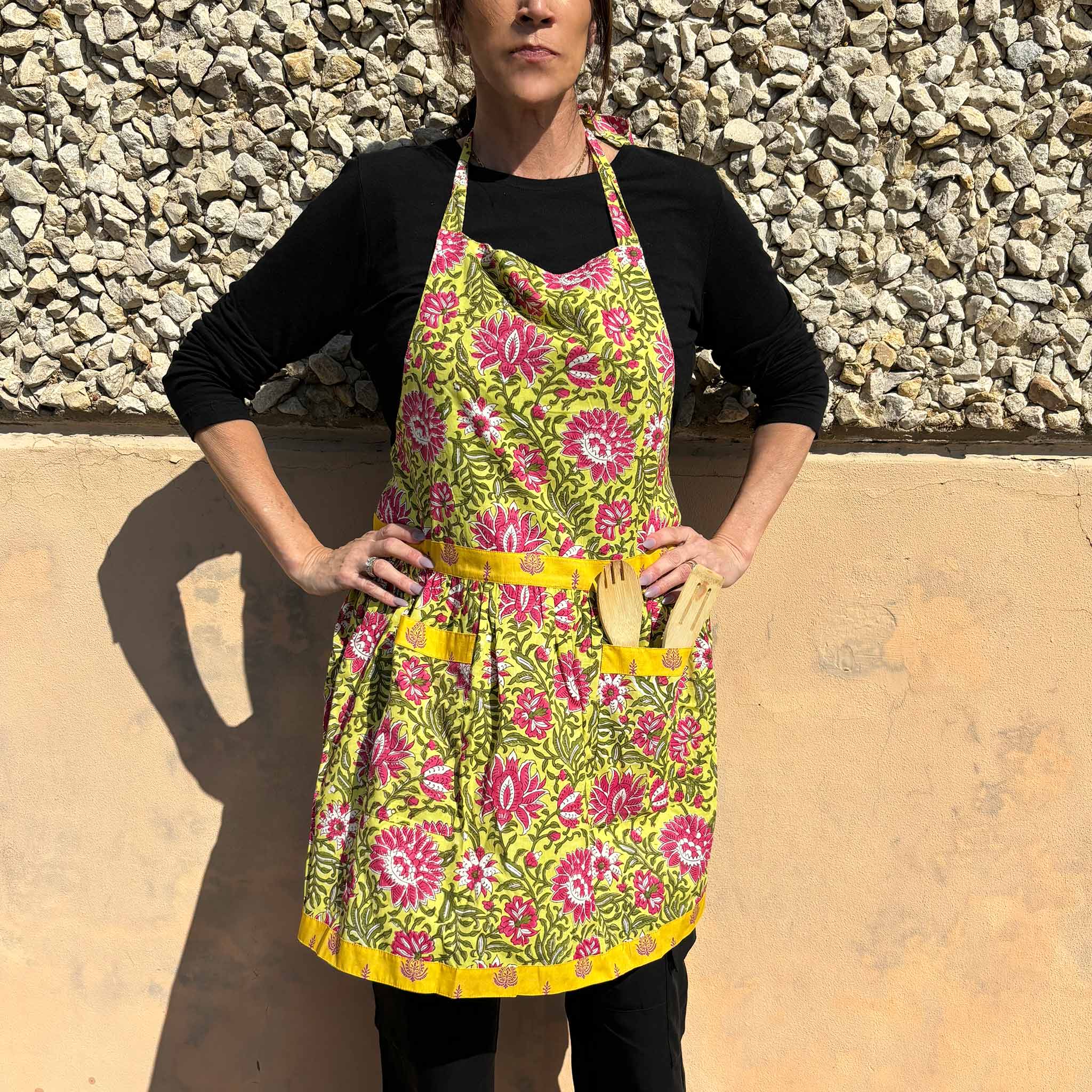 Kids or Adult Yellow Blooming Apron