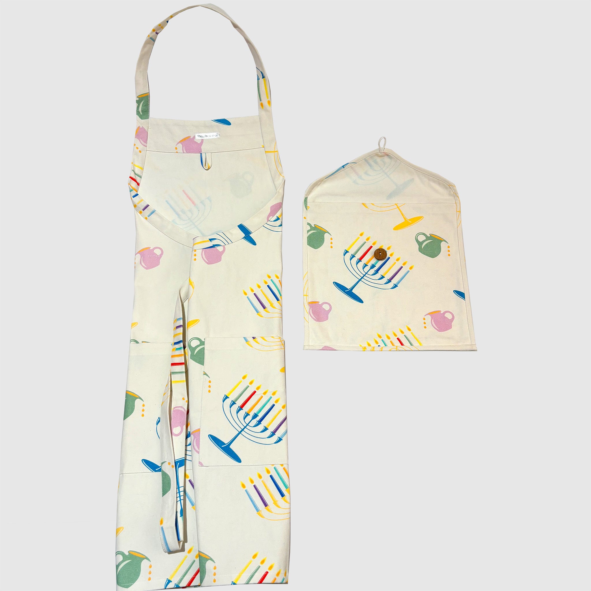 Adult Multi-Colored Hanukkah Apron