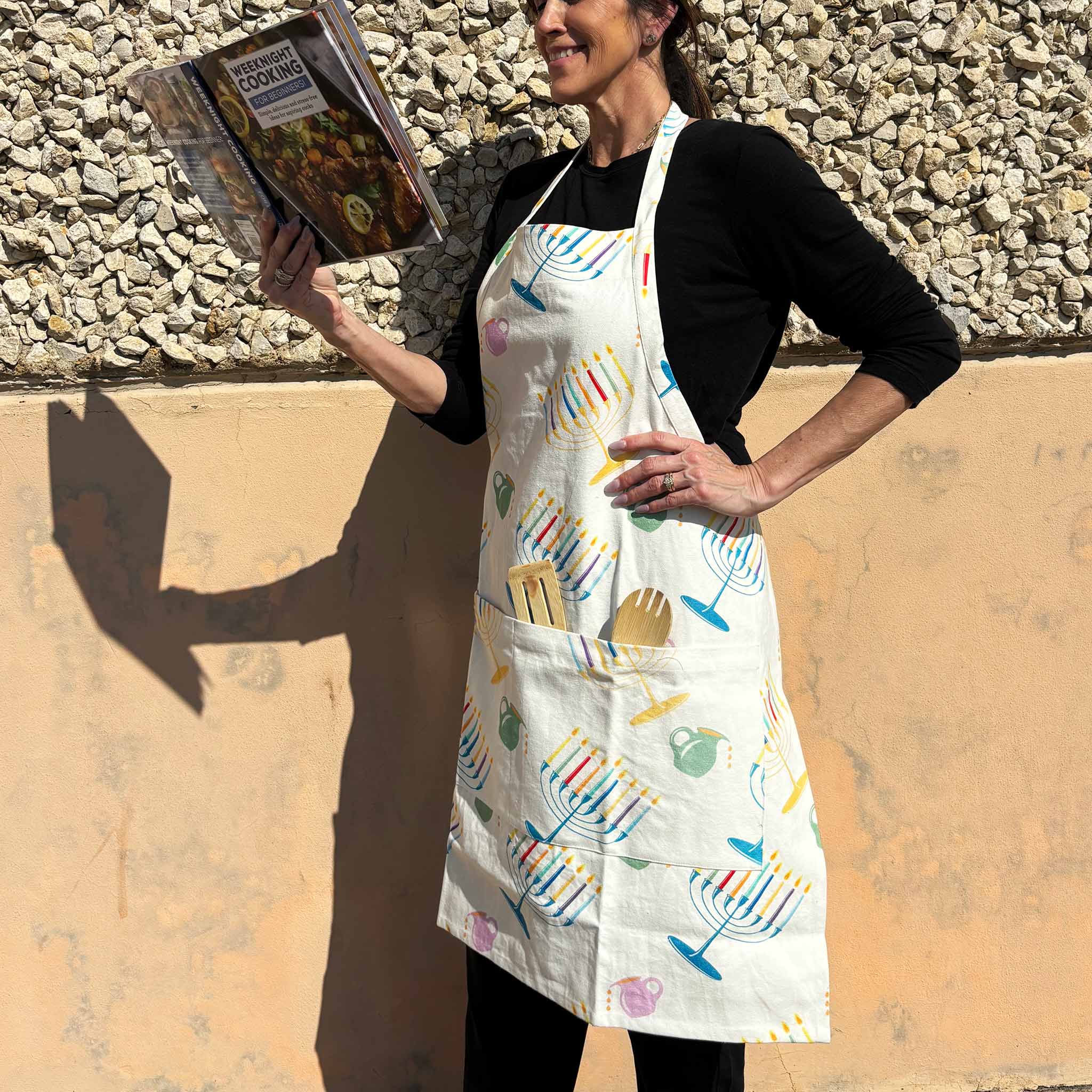 Adult Multi-Colored Hanukkah Apron