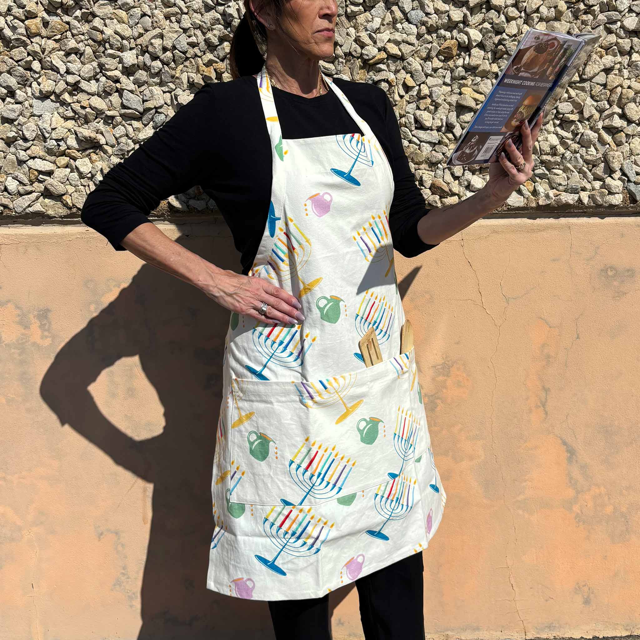 Adult Multi-Colored Hanukkah Apron