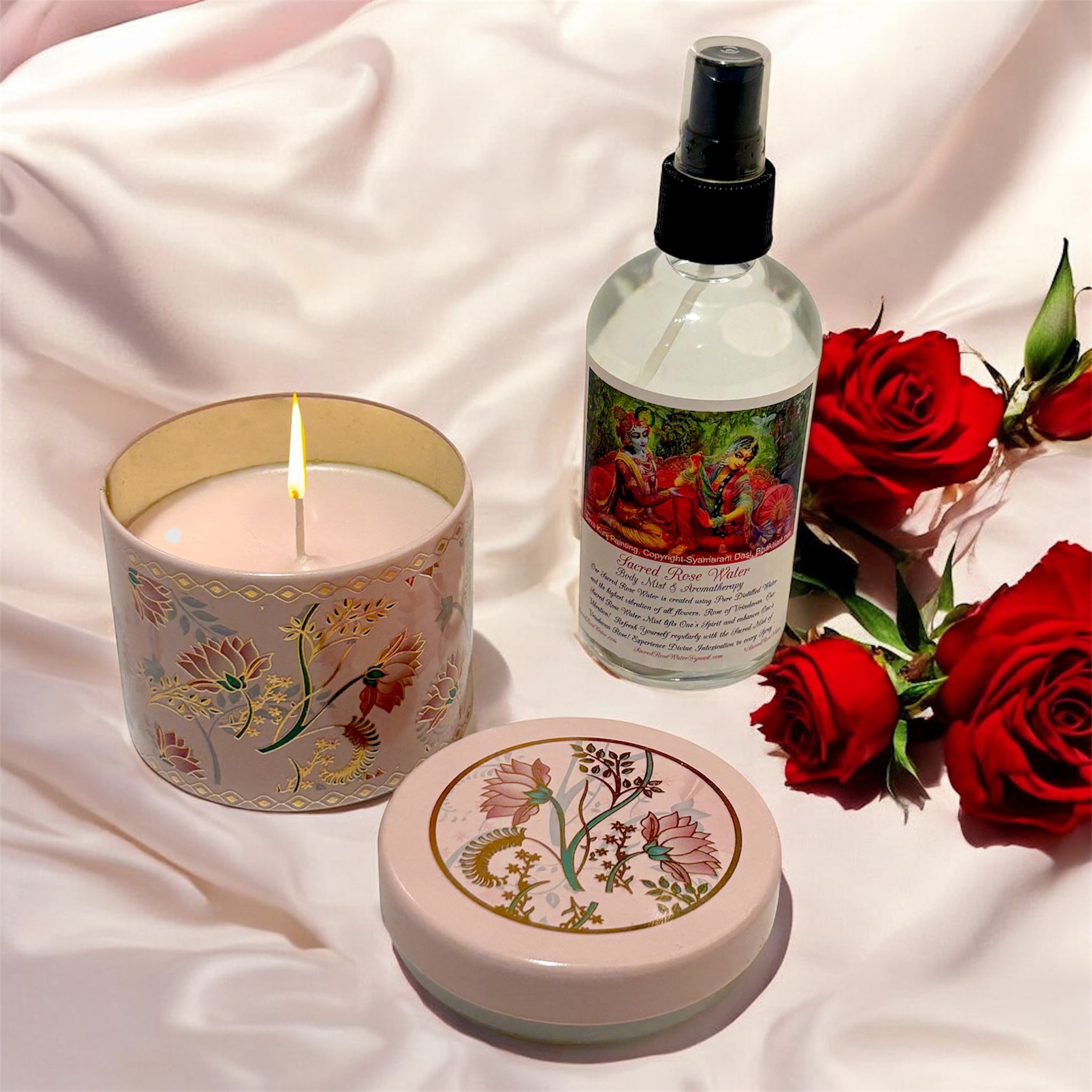 Luxury Rose Face Mist & Candle Gift Set